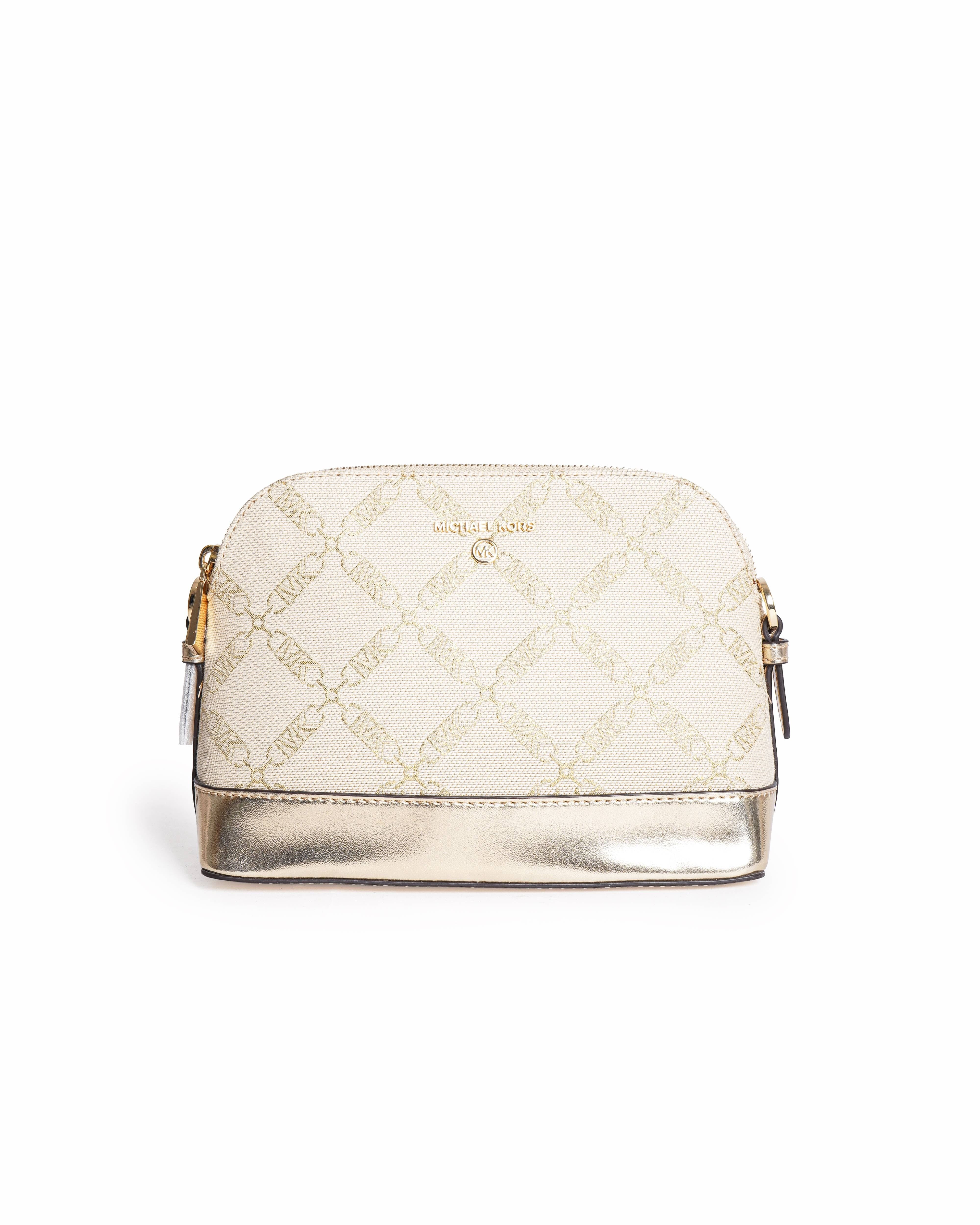Michael Kors Jet Set Metallic Empire Logo Jacquard Crossbody Bag
