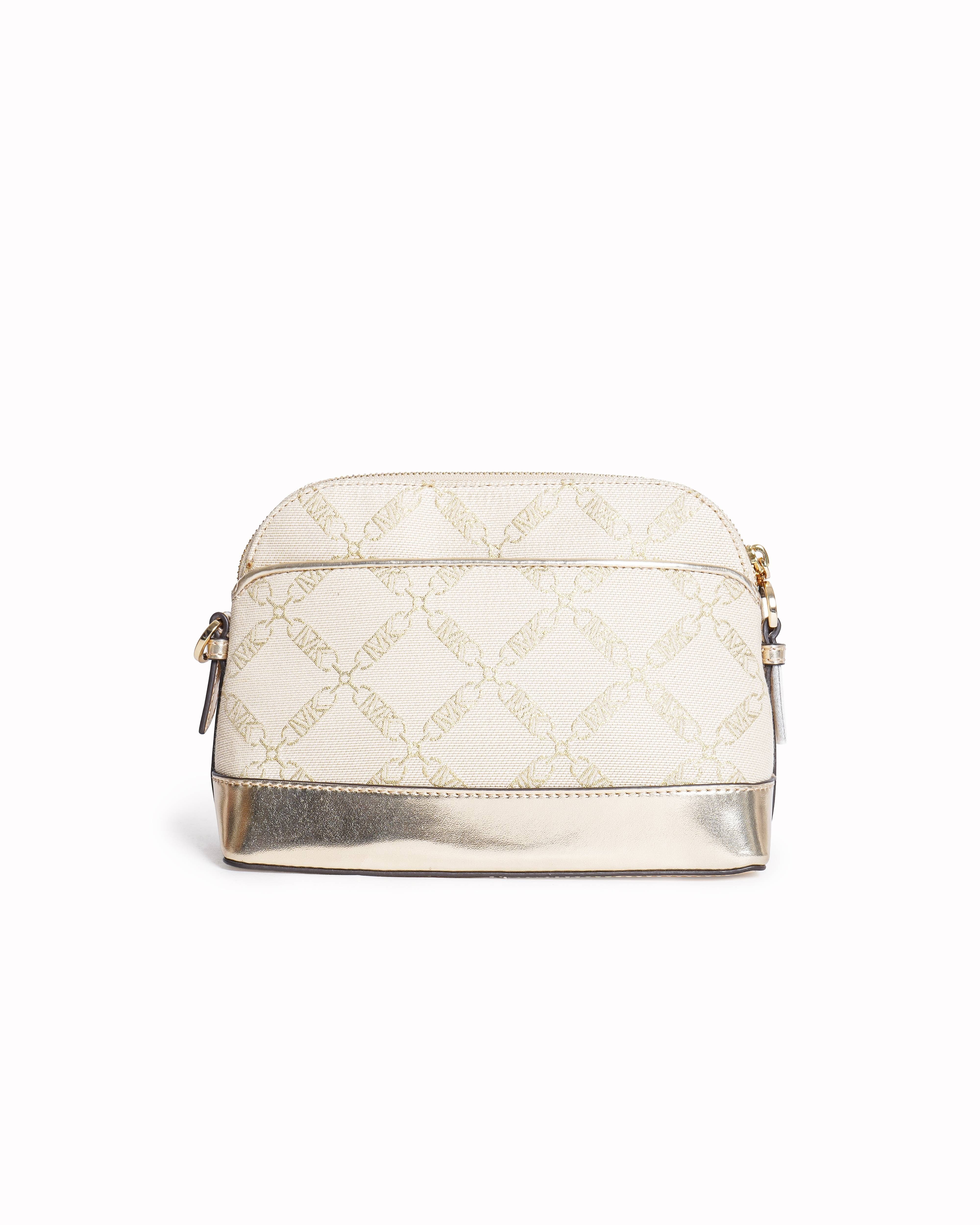 Michael Kors Jet Set Metallic Empire Logo Jacquard Crossbody Bag
