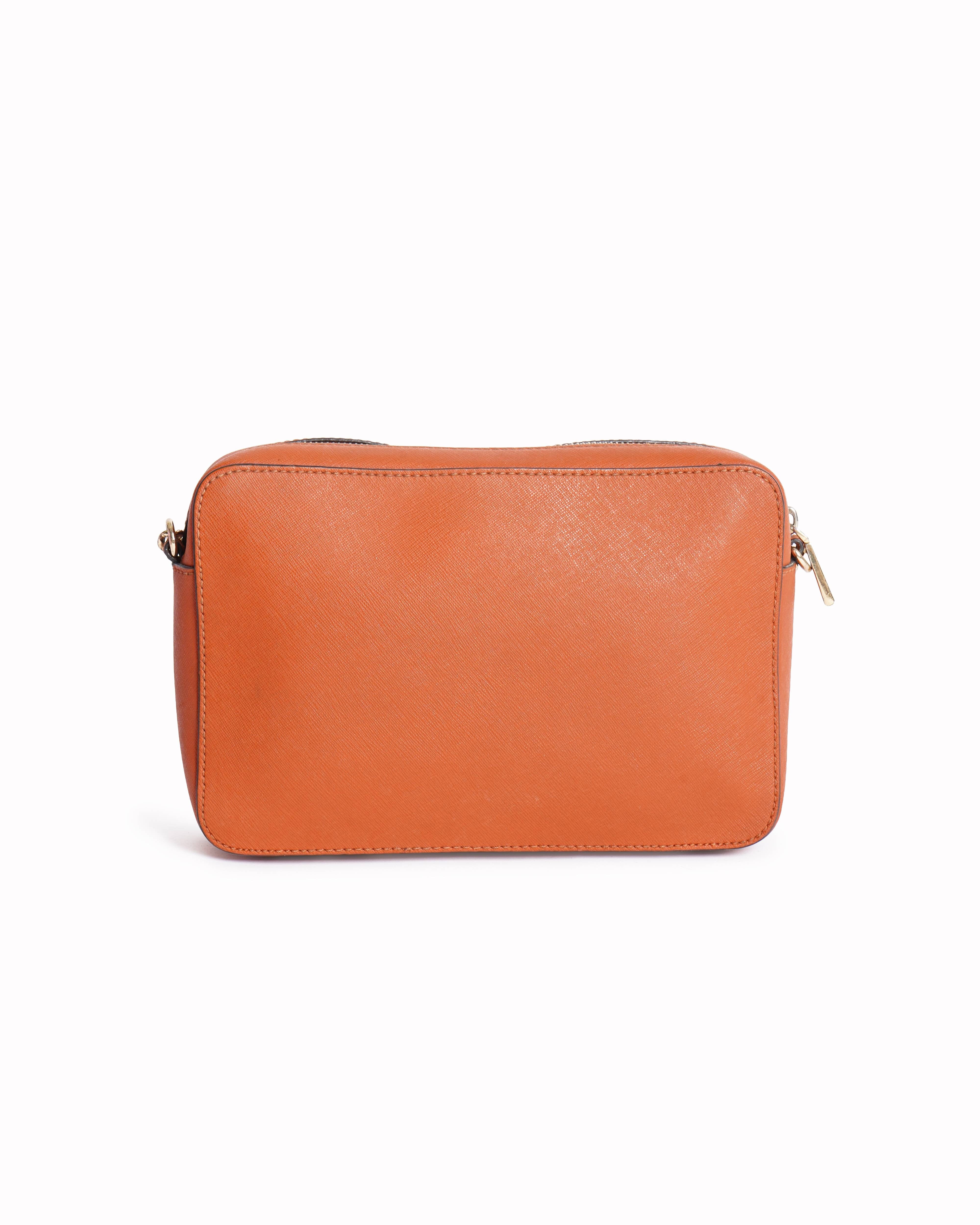 Michael Kors Jet Set Crossbody Bag In Coral Orange