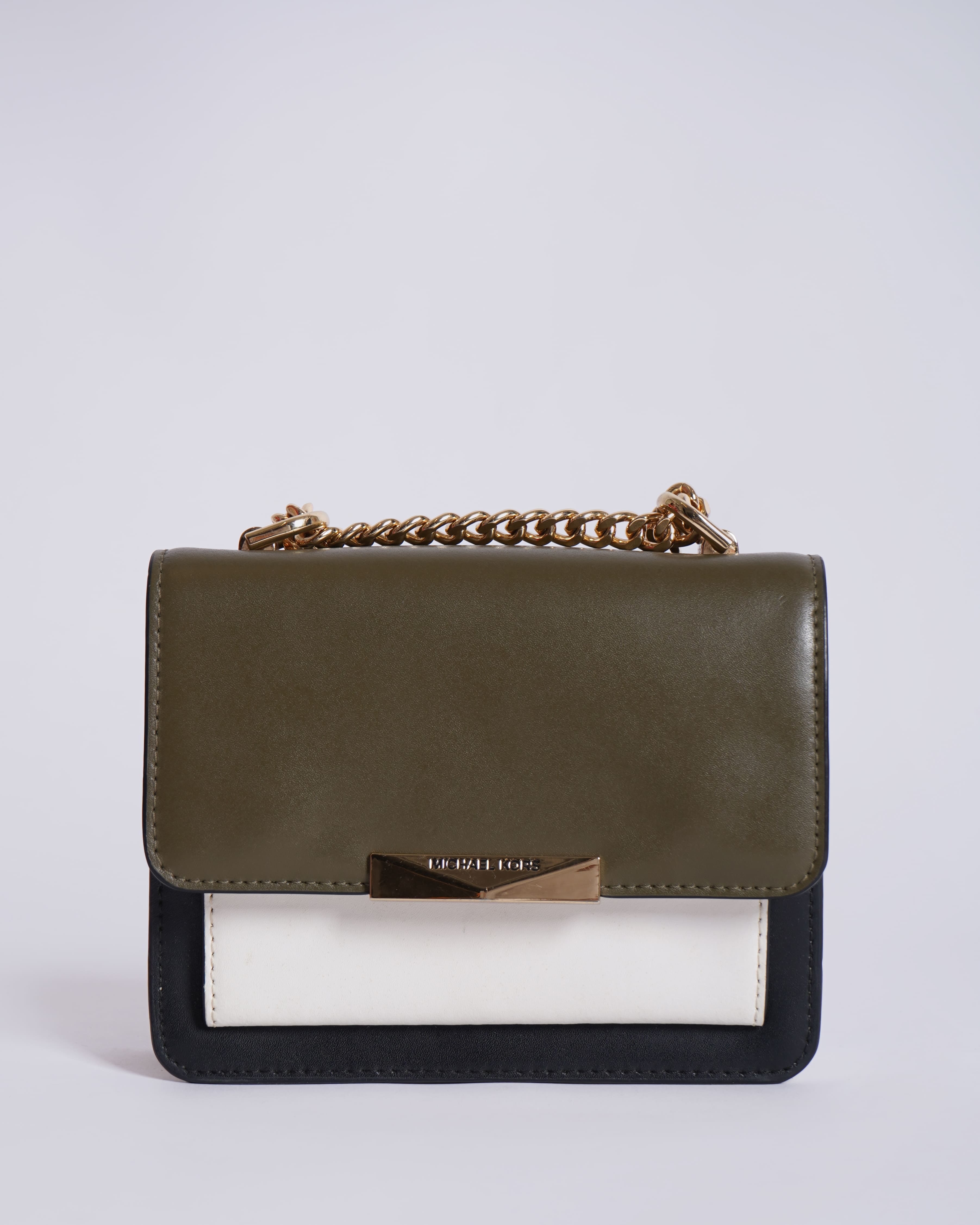 Michael Kors Jade Extra - Small Tri - Color Leather Crossbody Bag