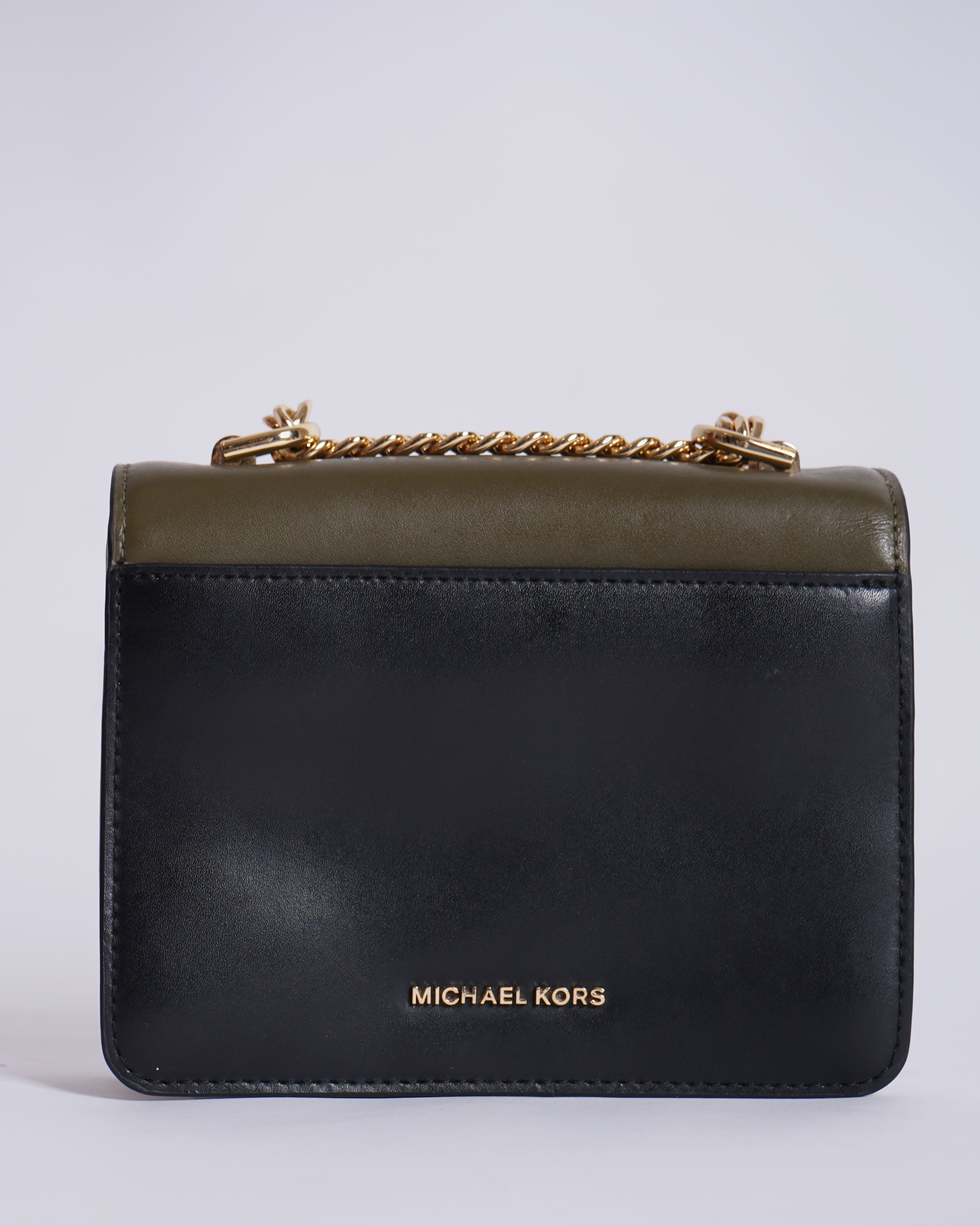 Michael Kors Jade Extra - Small Tri - Color Leather Crossbody Bag