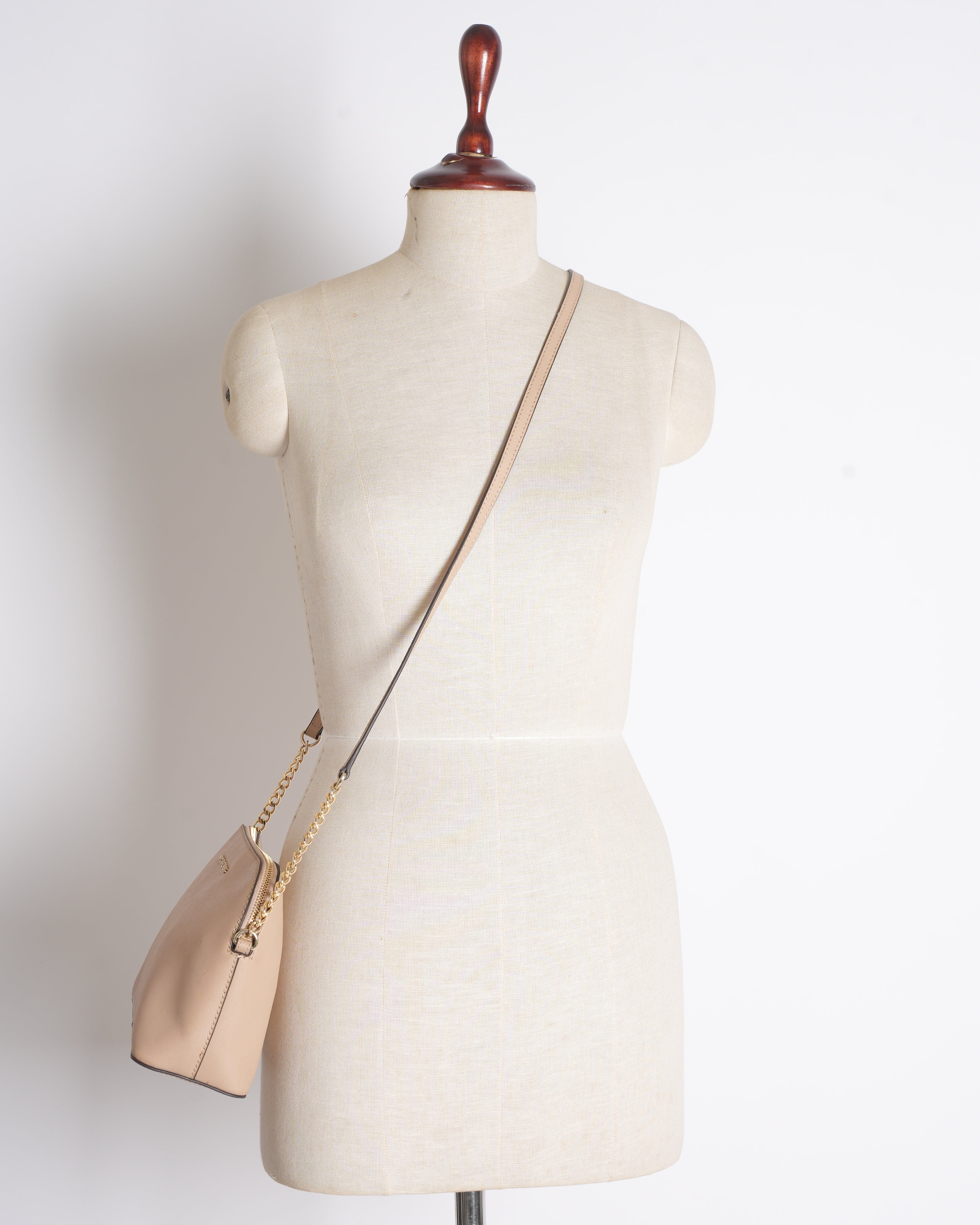 Michael Kors MK Crossbody Bag In Beige