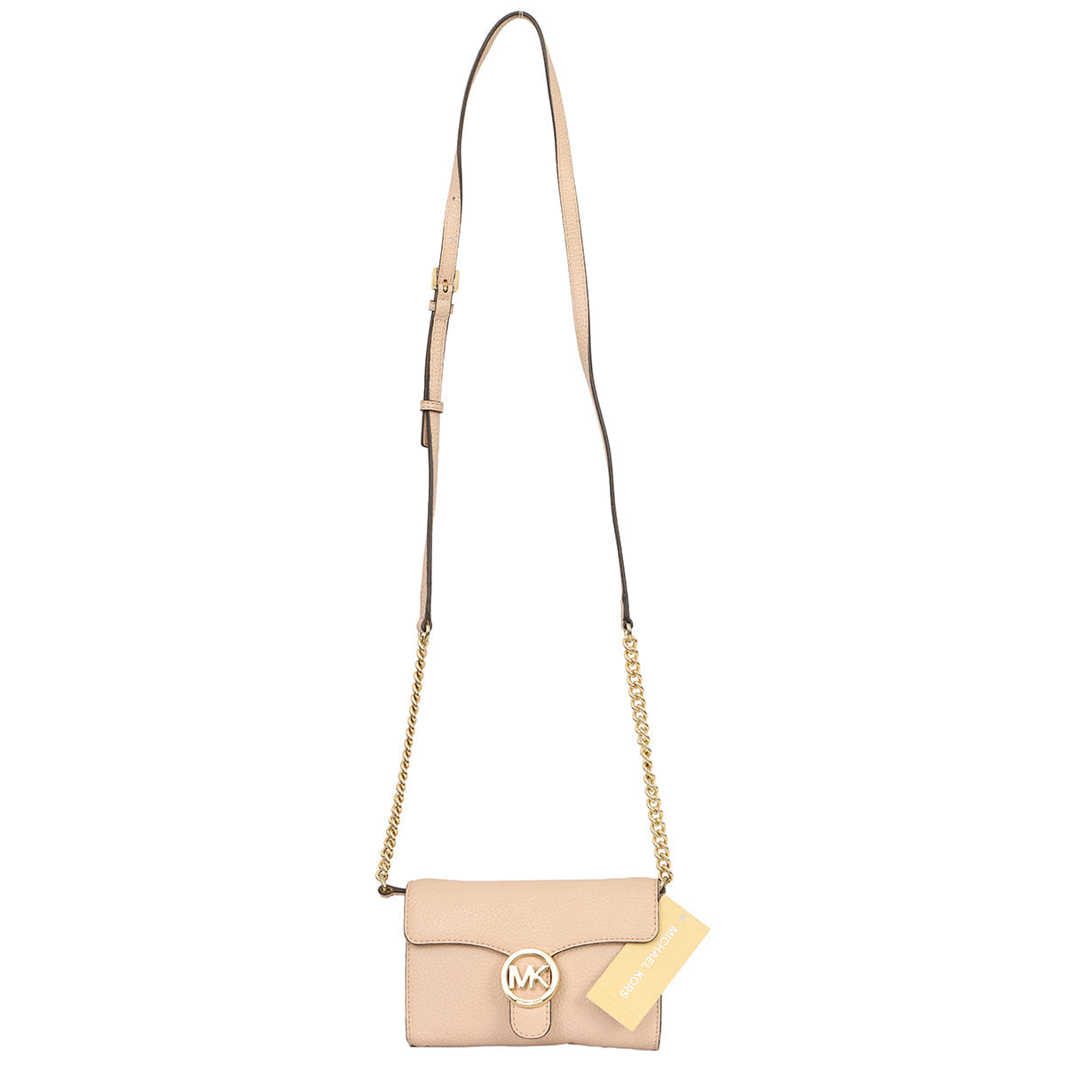 MICHAEL KORS BEIGE VANA LEATHER CROSSBODY BAG