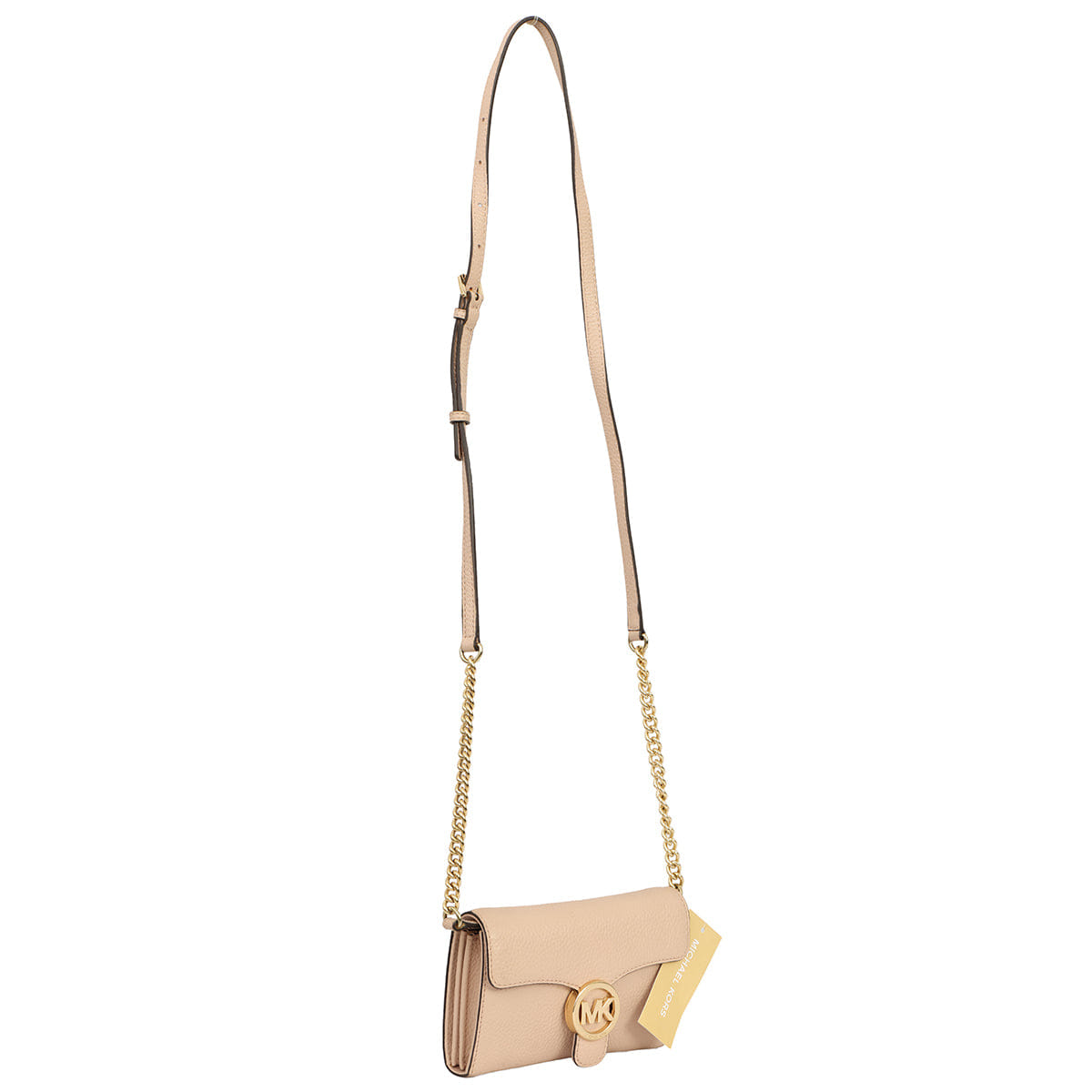 MICHAEL KORS BEIGE VANA LEATHER CROSSBODY BAG