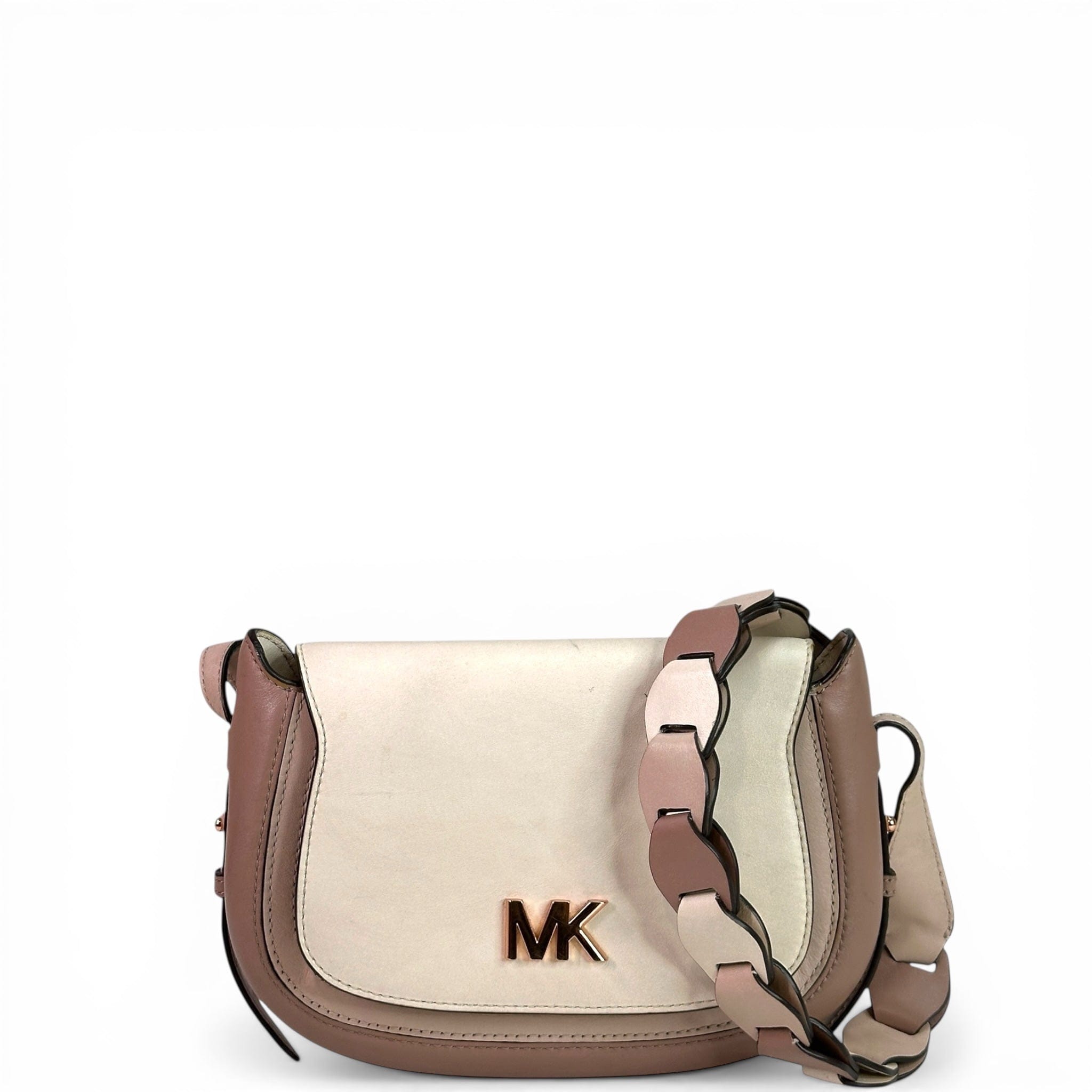 Michael Kors Jolene Saddle Crossbody bag Small Tri - Color Leather