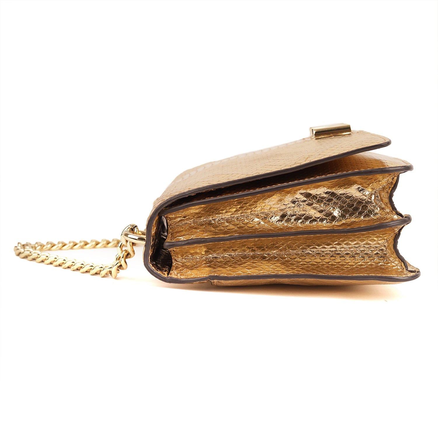 Michael Kors Python Skin Flap Crossbody Bag