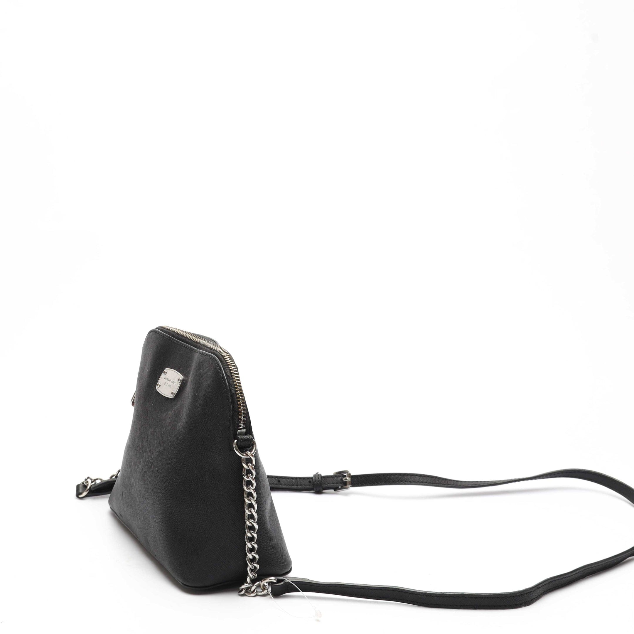 Michael Kors Black Jet Set Dome Crossbody Bag