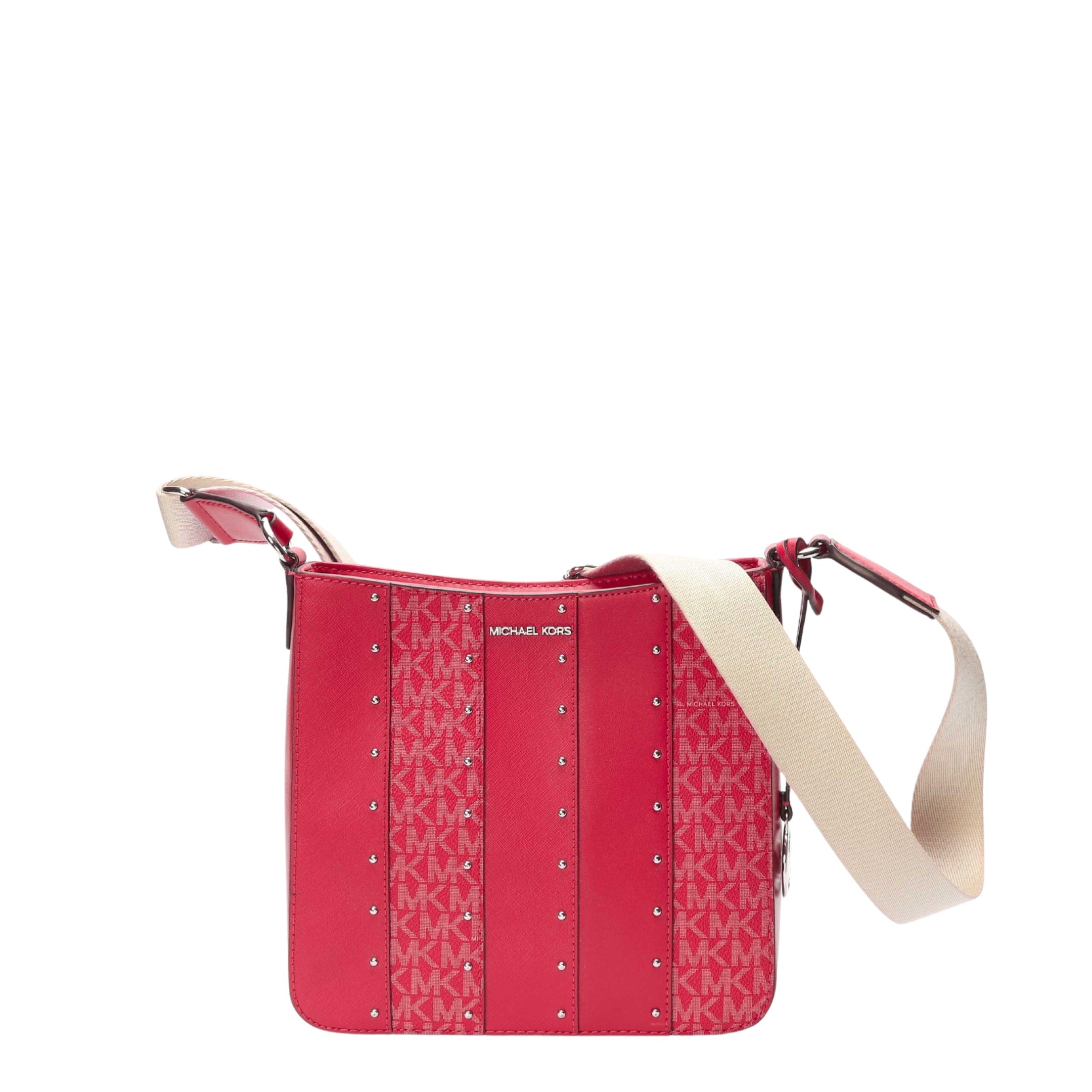 Michael Kors Pink Jet Set Studded Crossbody Bag