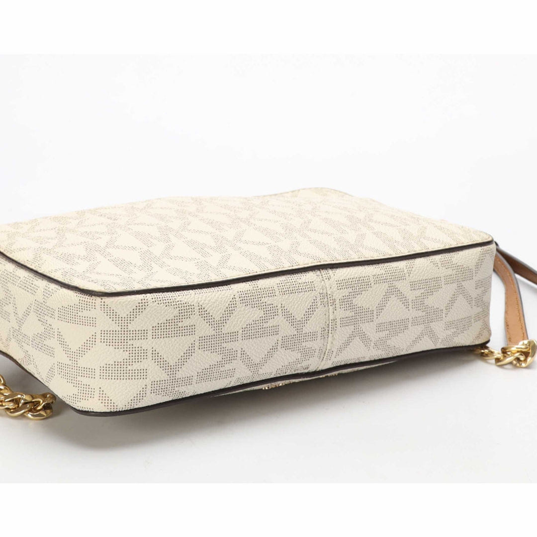 Michael Kors Vanilla Jet Set Logo Crossbody Bag