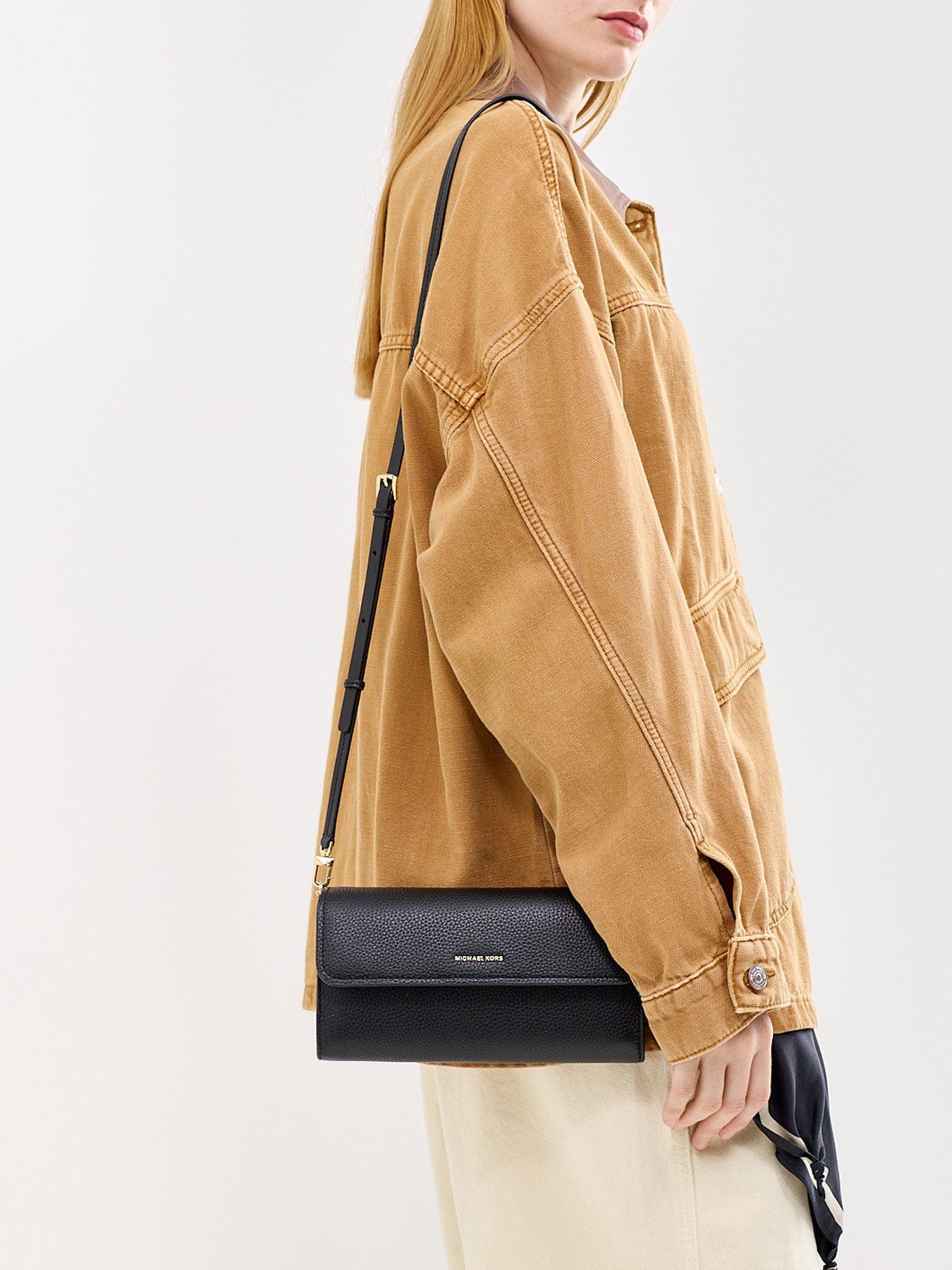 Michael Kors Jet Set Small Flap Crossbody Bag Black