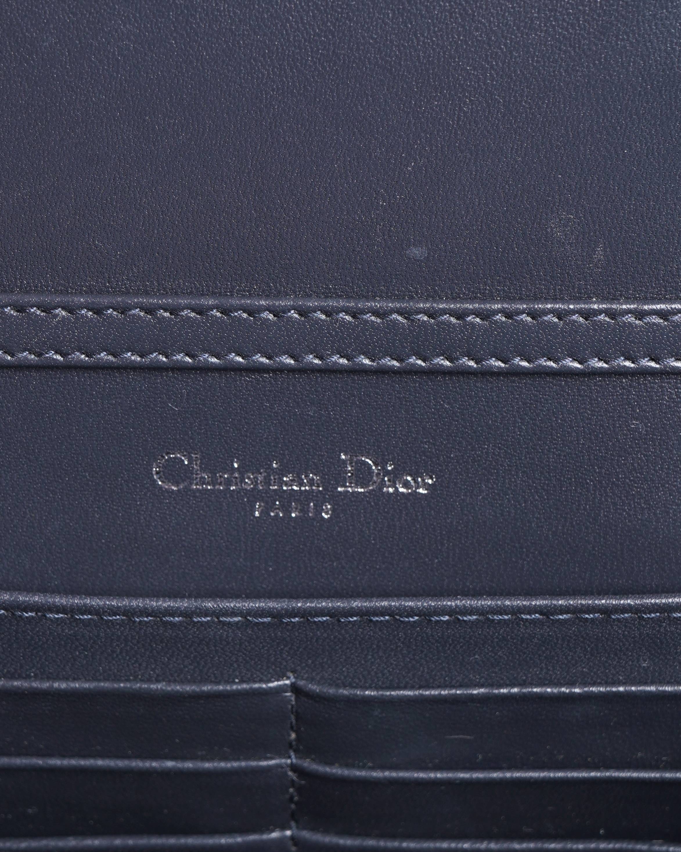 Dior Christian Dior patent leather 3 way wallet on chain