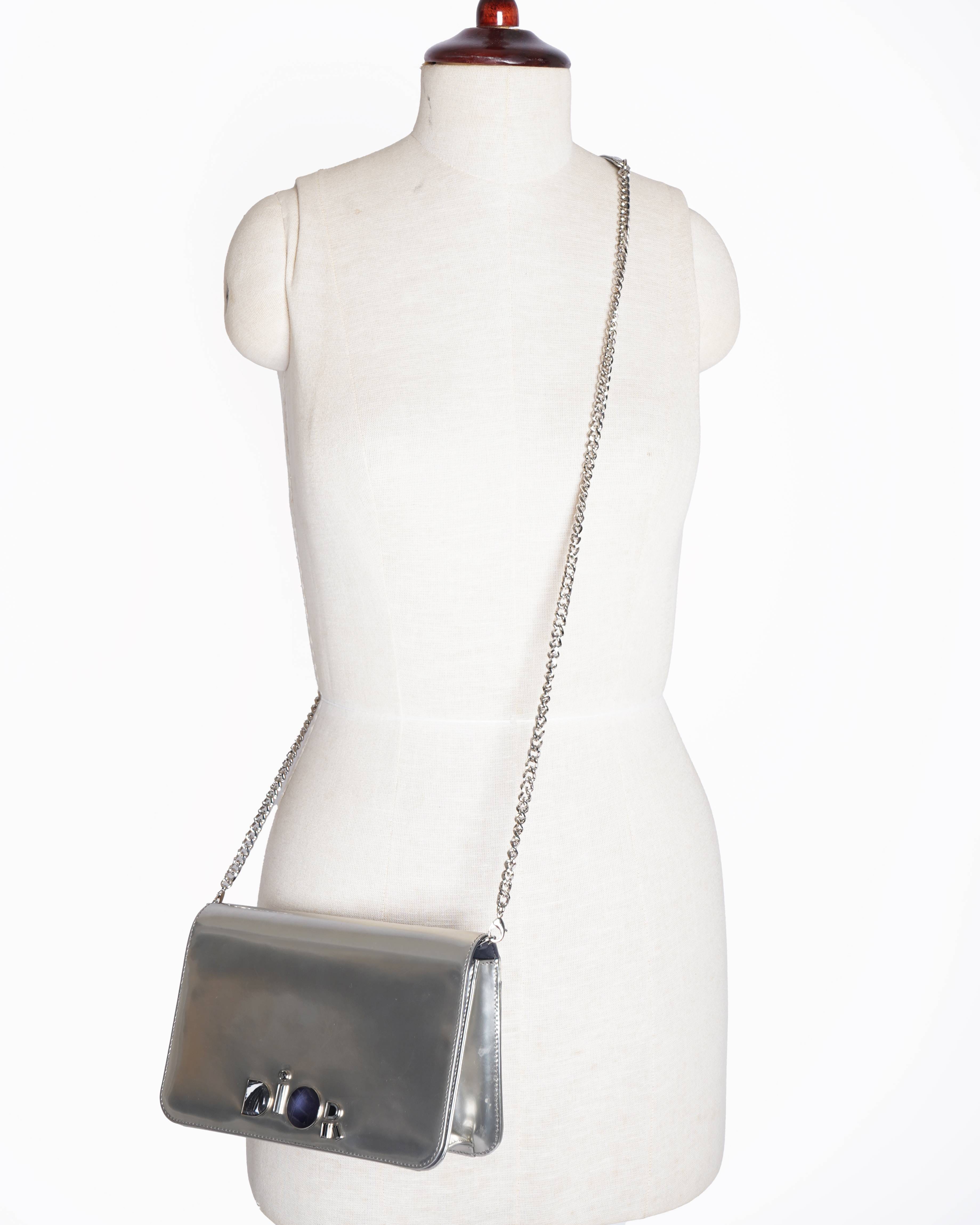 Dior Christian Dior patent leather 3 way wallet on chain
