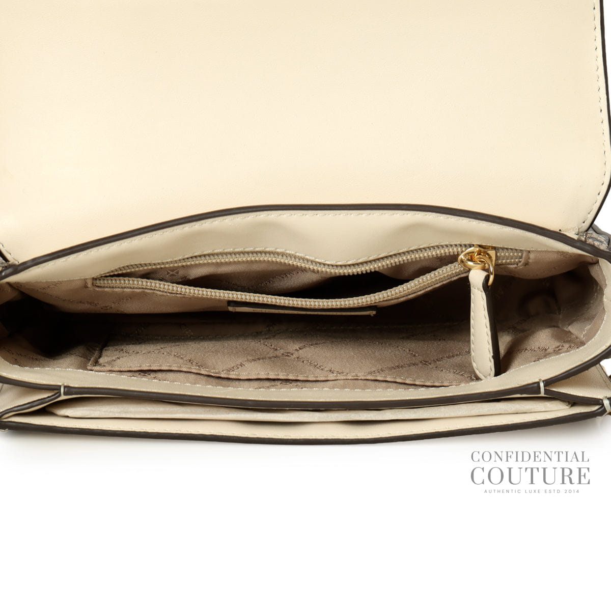 Michael Kors Carmen Medium Convertible Snake Embossed Trim Shoulder Flap Crossbody Bag