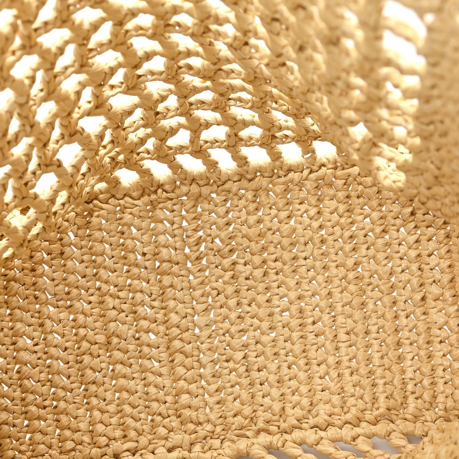 Prada Yarn Raffia Effect Crochet Logo Embroidered Small Tote Bag Naturale