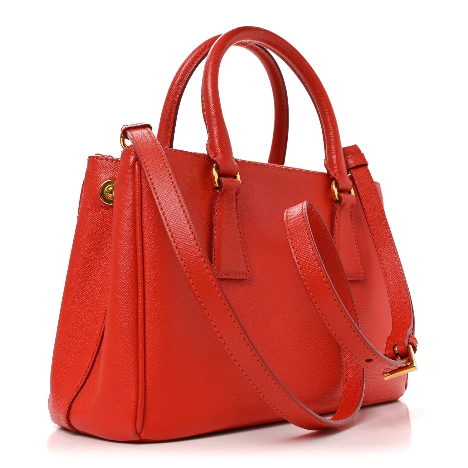 Prada Saffiano Mini Galleria Double Zip Tote Lacca