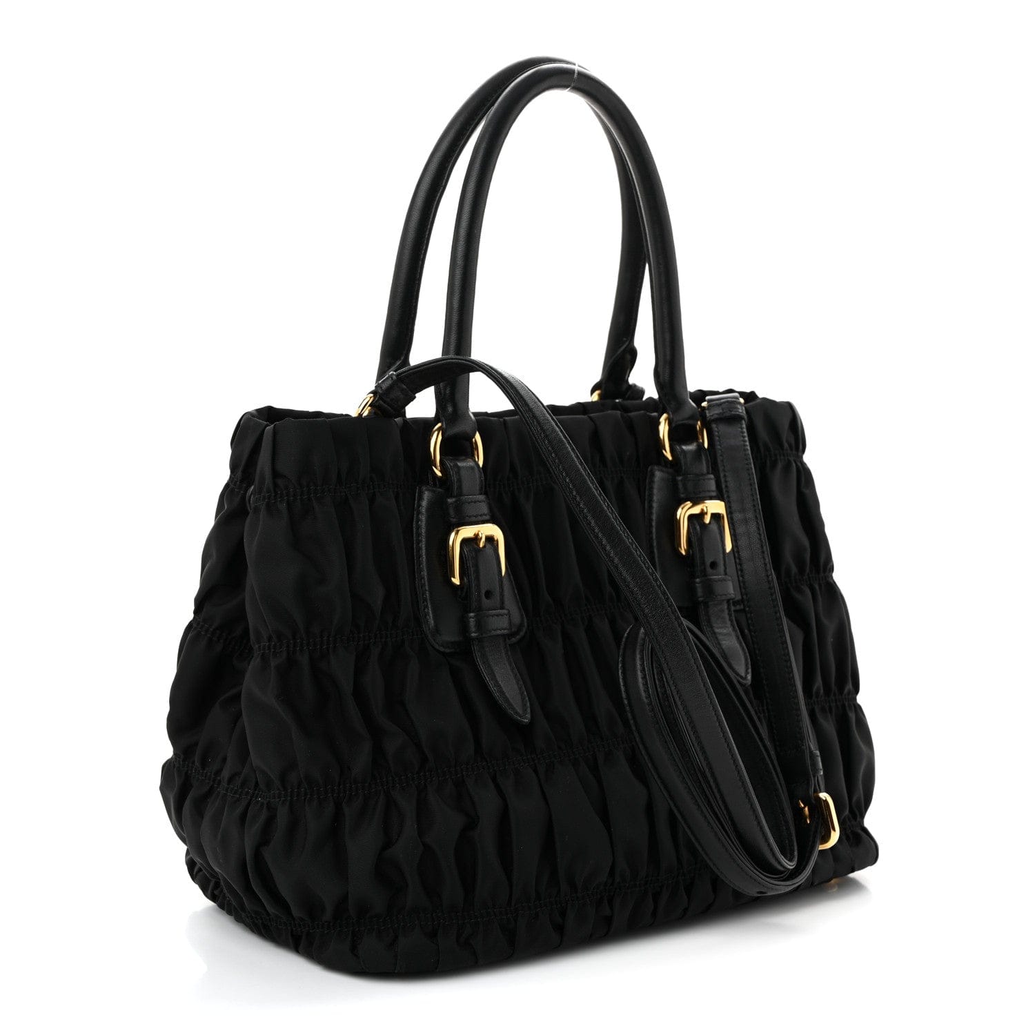 Prada Tessuto Nylon Gaufre Tote Black