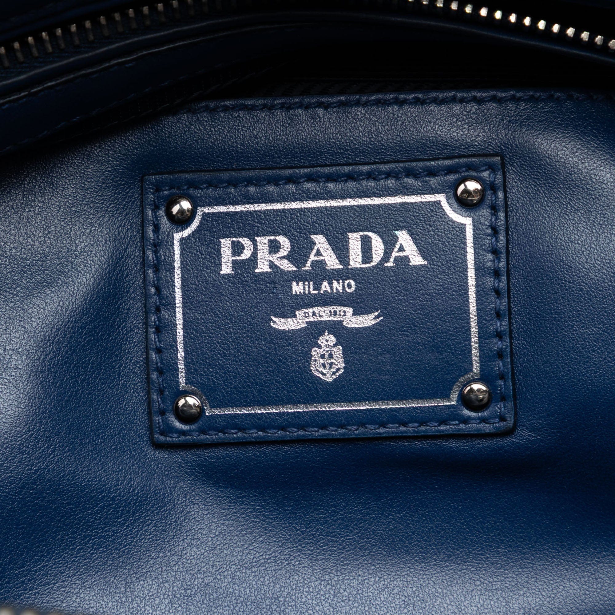 Prada Soft Calf Double Zip Convertible Tote