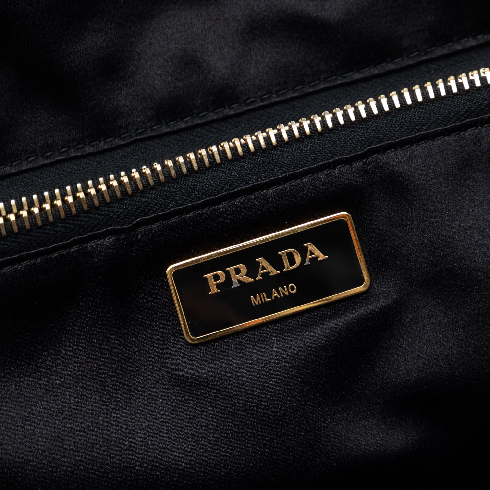 Prada Sequined Satin Stripes Tote