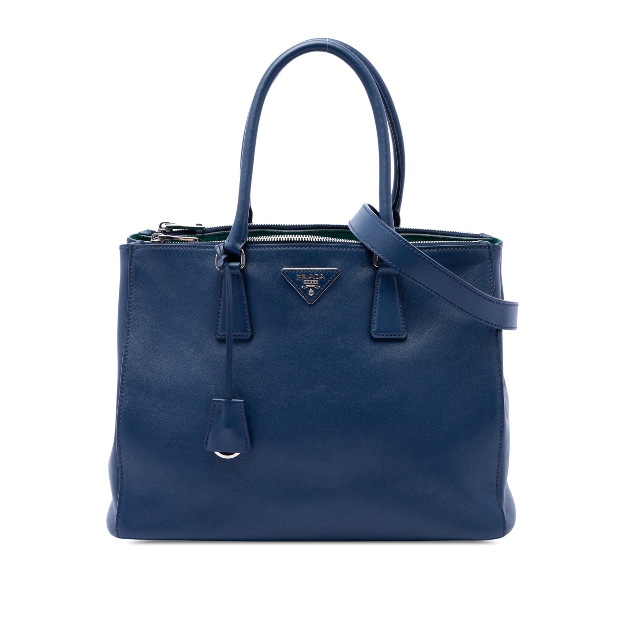 Prada Medium Soft Calf Galleria Double Zip Tote