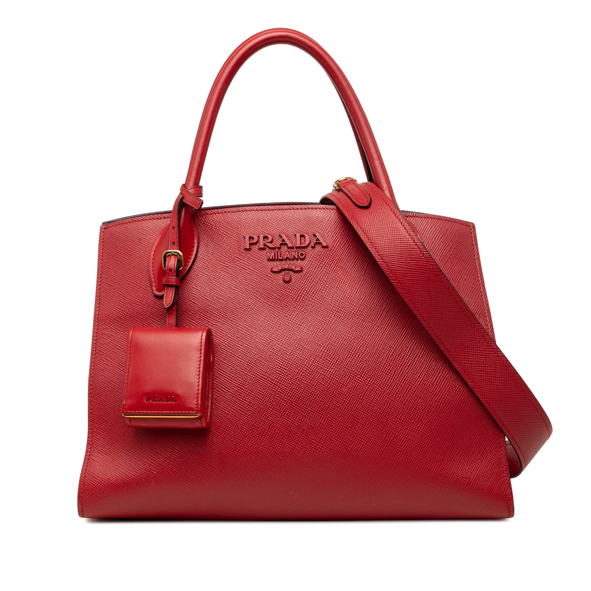 Prada Medium Saffiano Cuir Monochrome Top Handle Tote