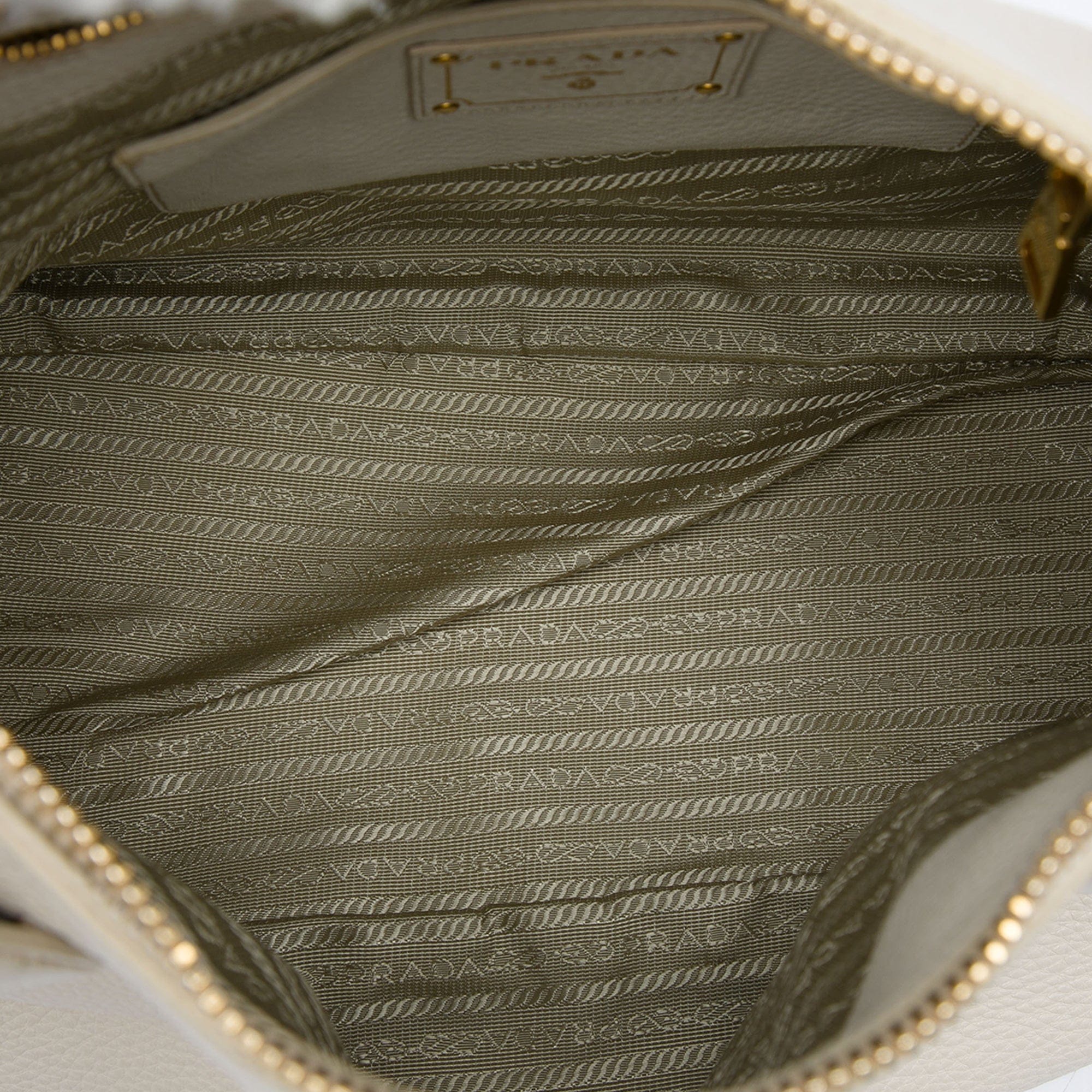 Prada Vitello Daino Zip Top Convertible Tote