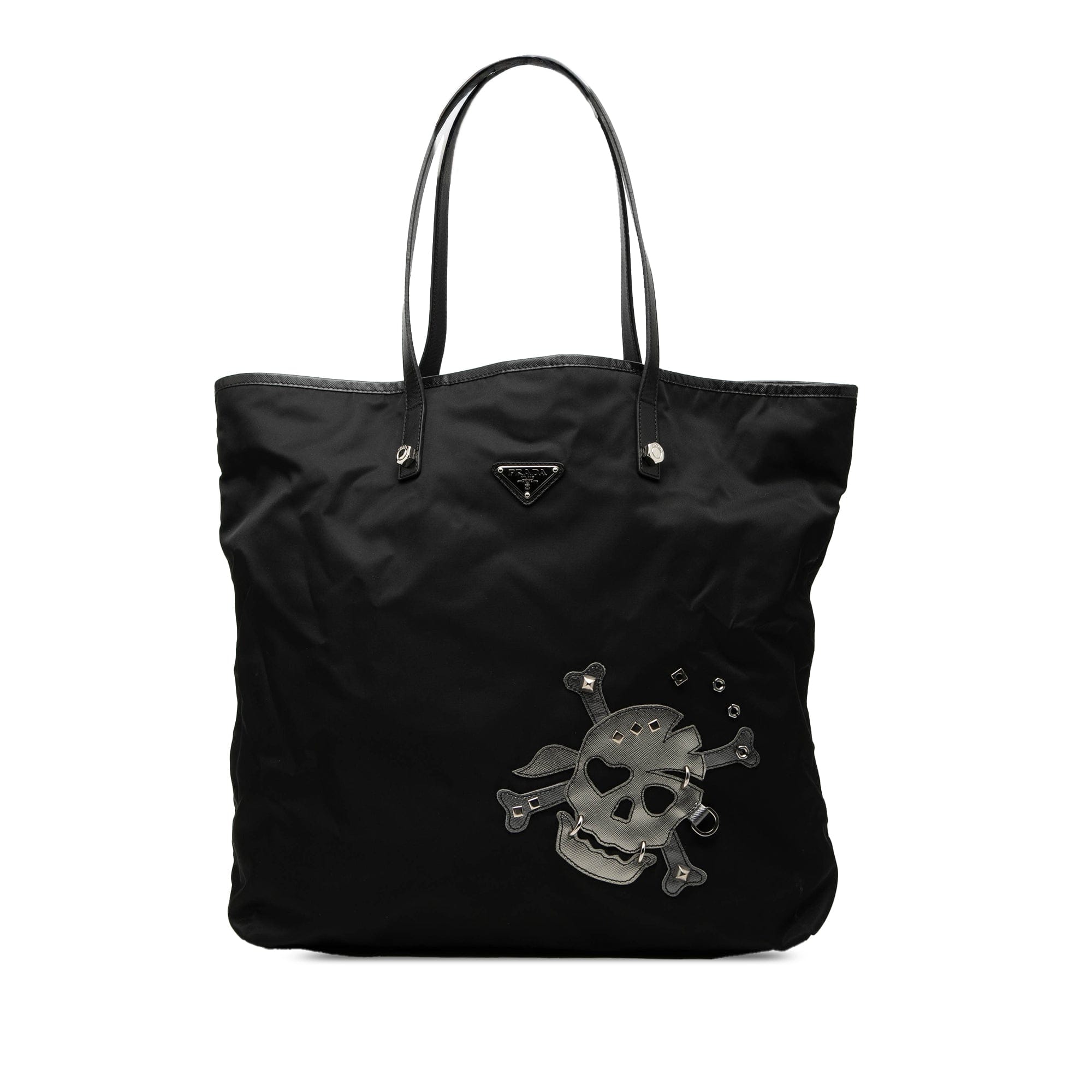 Prada Tessuto Skull Tote