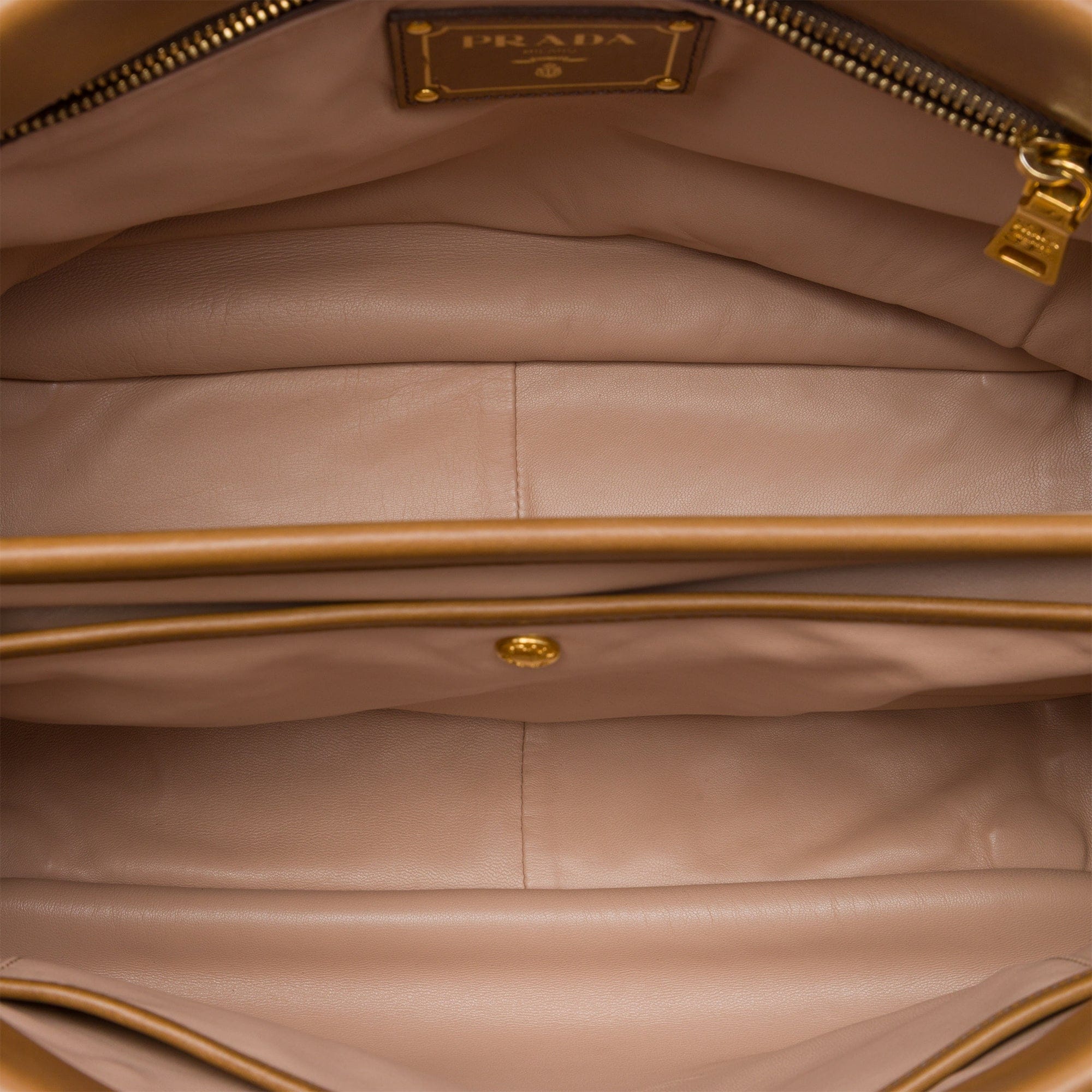 Prada City Calf Frame Top Handle Tote