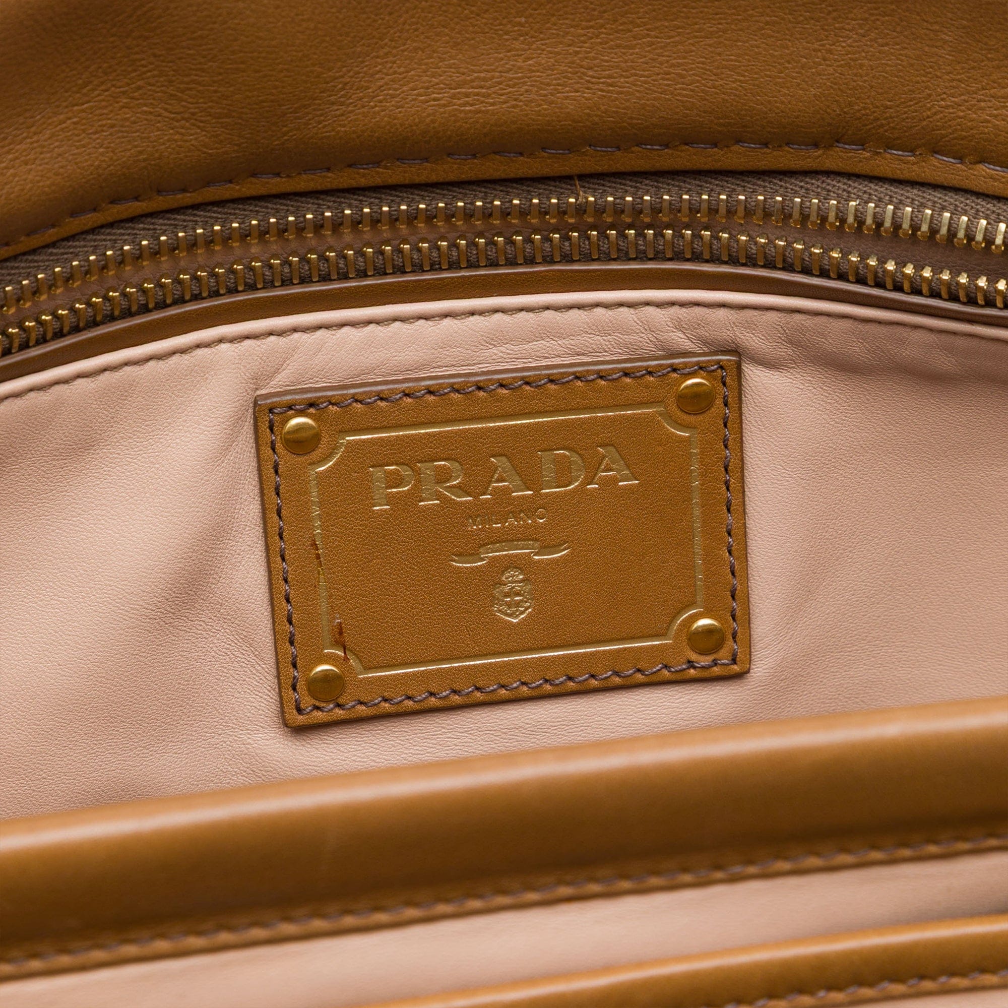 Prada City Calf Frame Top Handle Tote