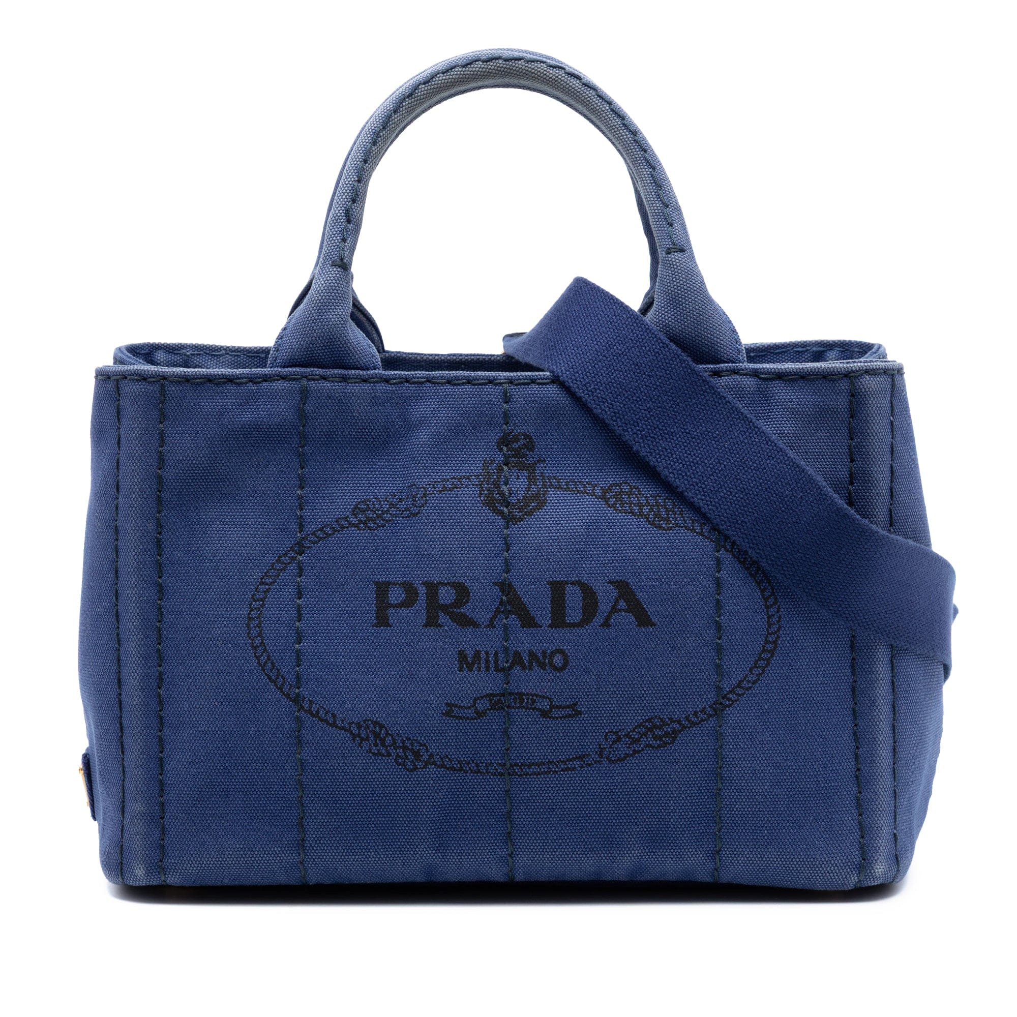 Prada Small Canvas Canapa Logo Tote