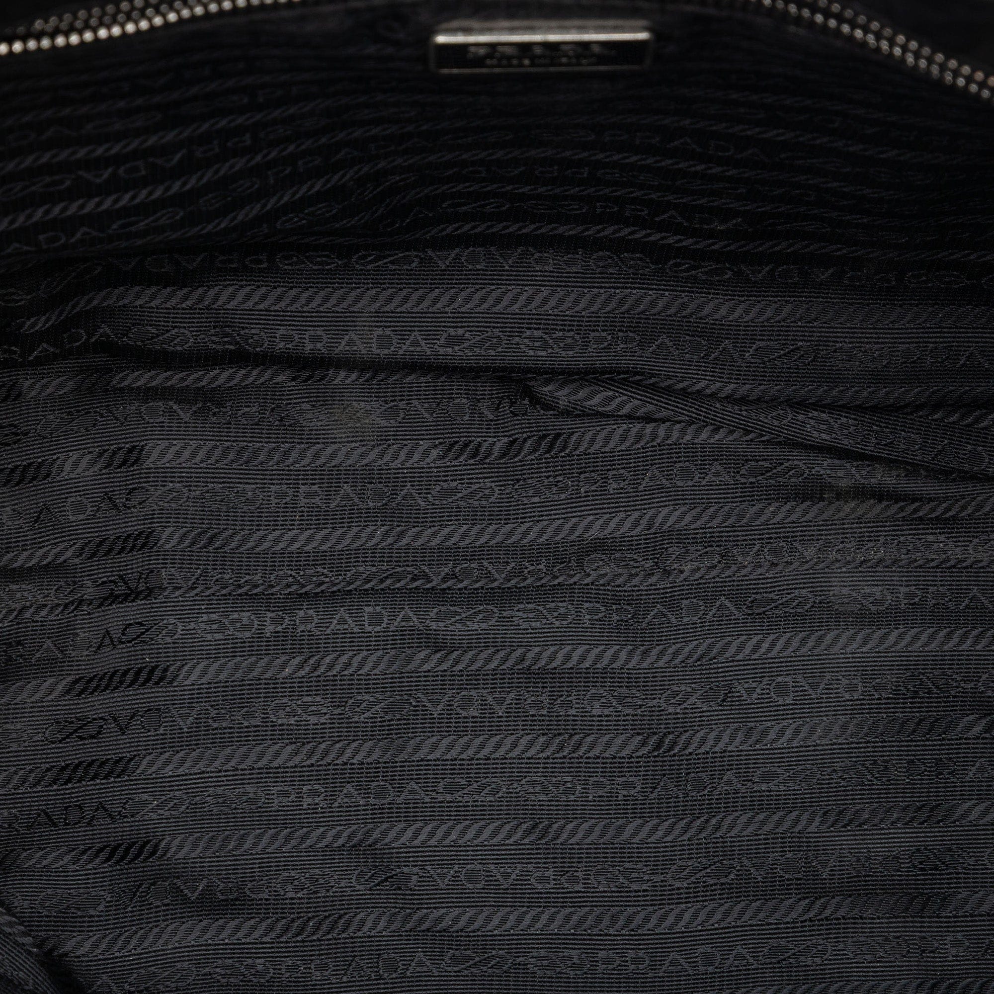 Prada Saffiano Trimmed Tessuto Tote