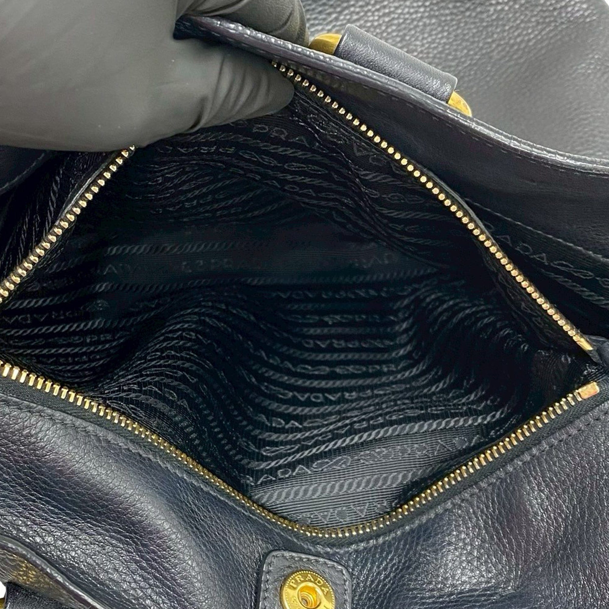 Prada Vitello Daino Open Convertible Tote