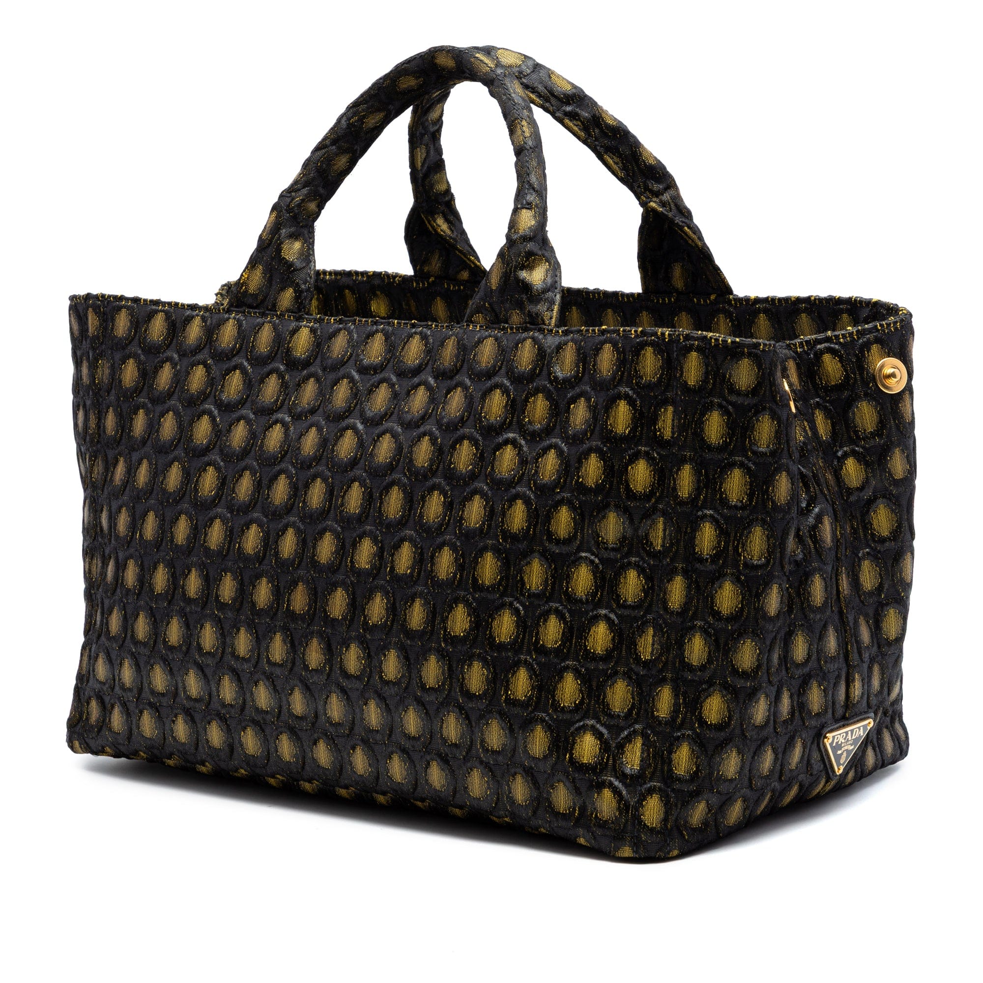 Prada Tessuto Broccato Canapa Tote