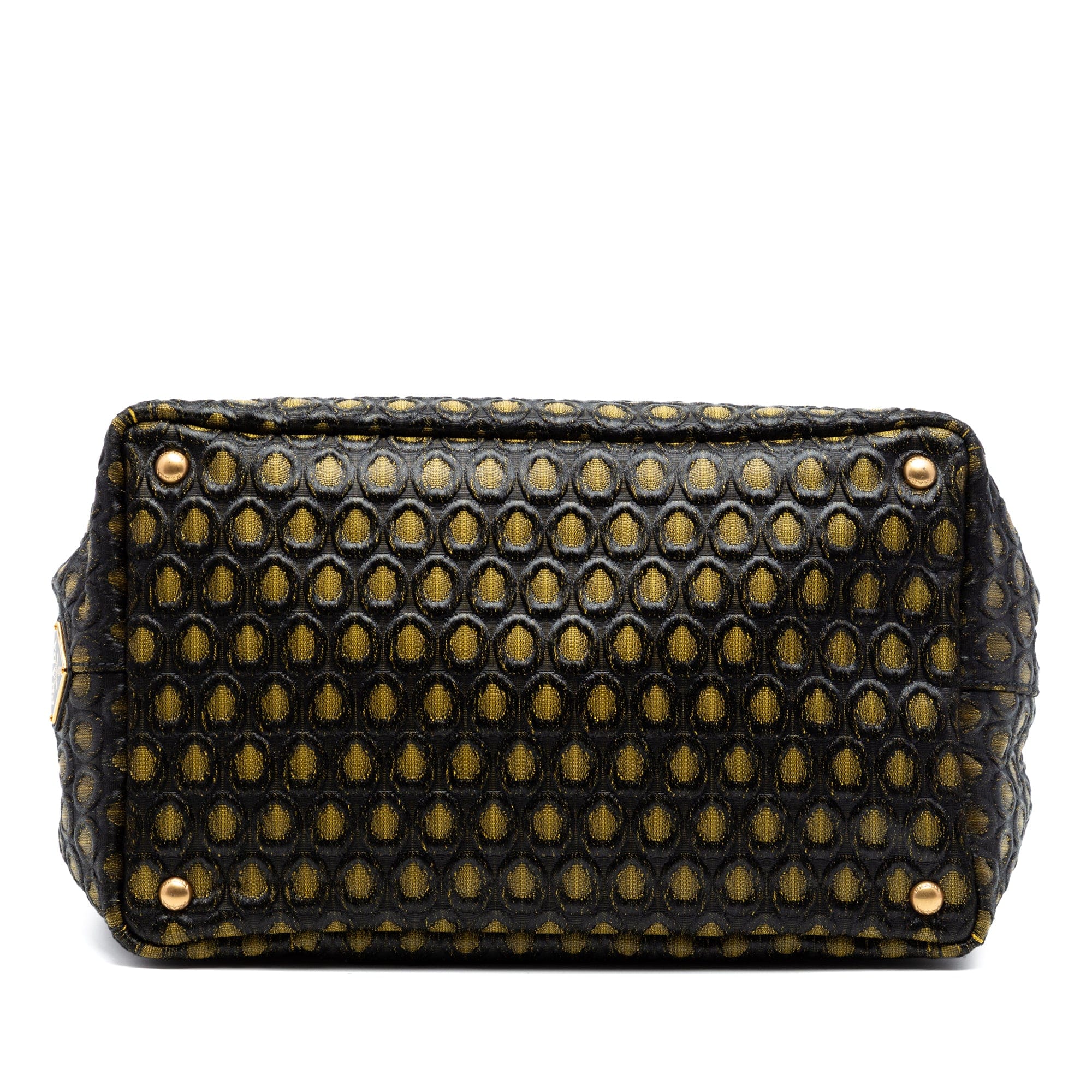 Prada Tessuto Broccato Canapa Tote
