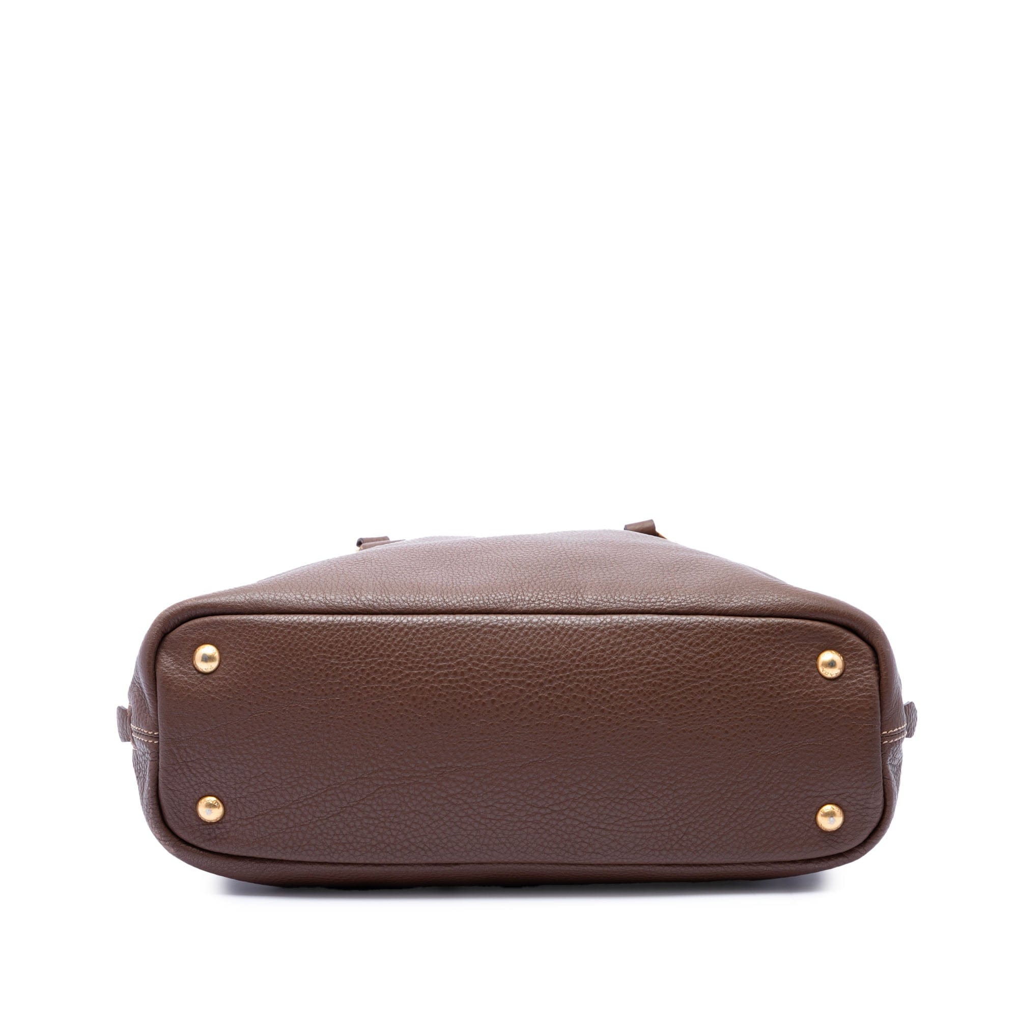 Prada Vitello Daino Side Zip Shopper Tote