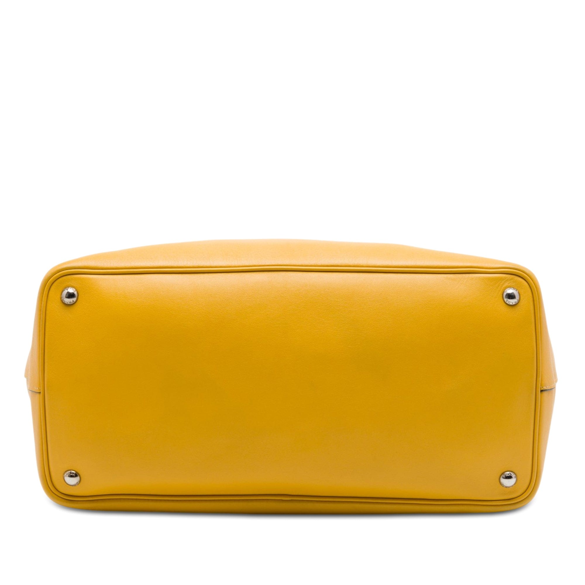 Prada City Calf Leather Buckle Tote