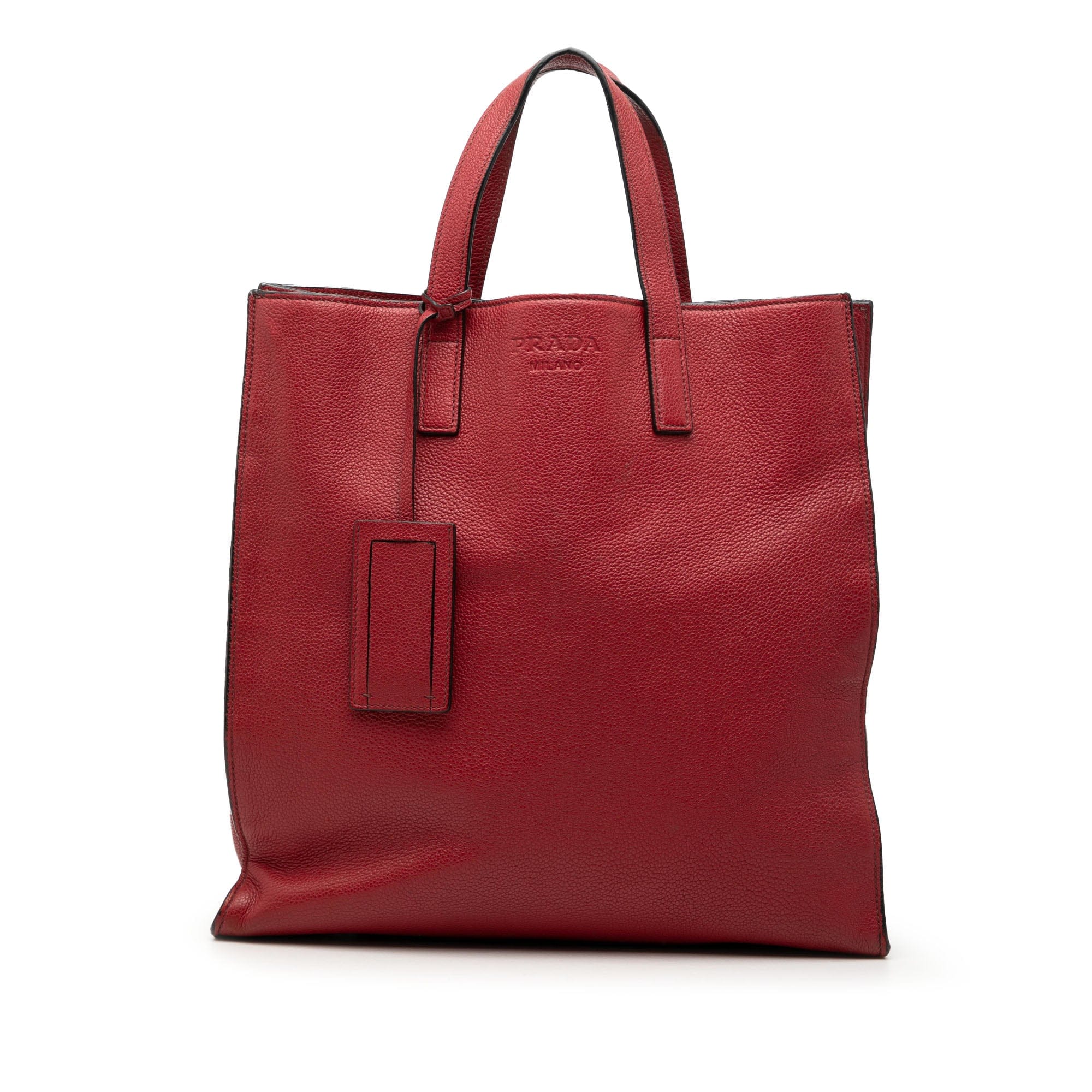Prada Vitello Daino Convertible Shopper Tote