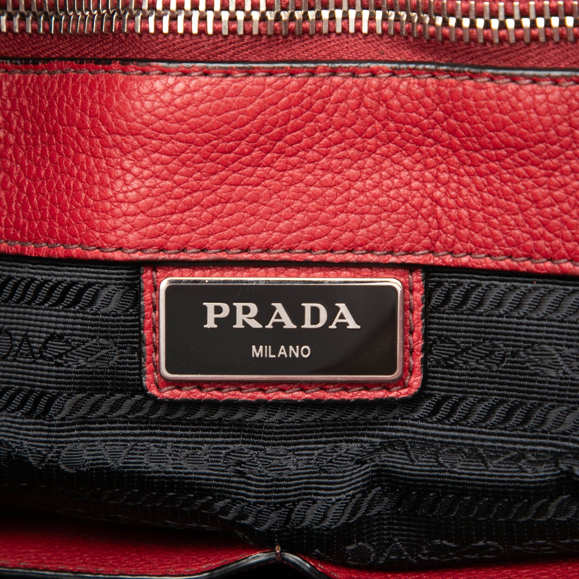 Prada Vitello Daino Convertible Shopper Tote