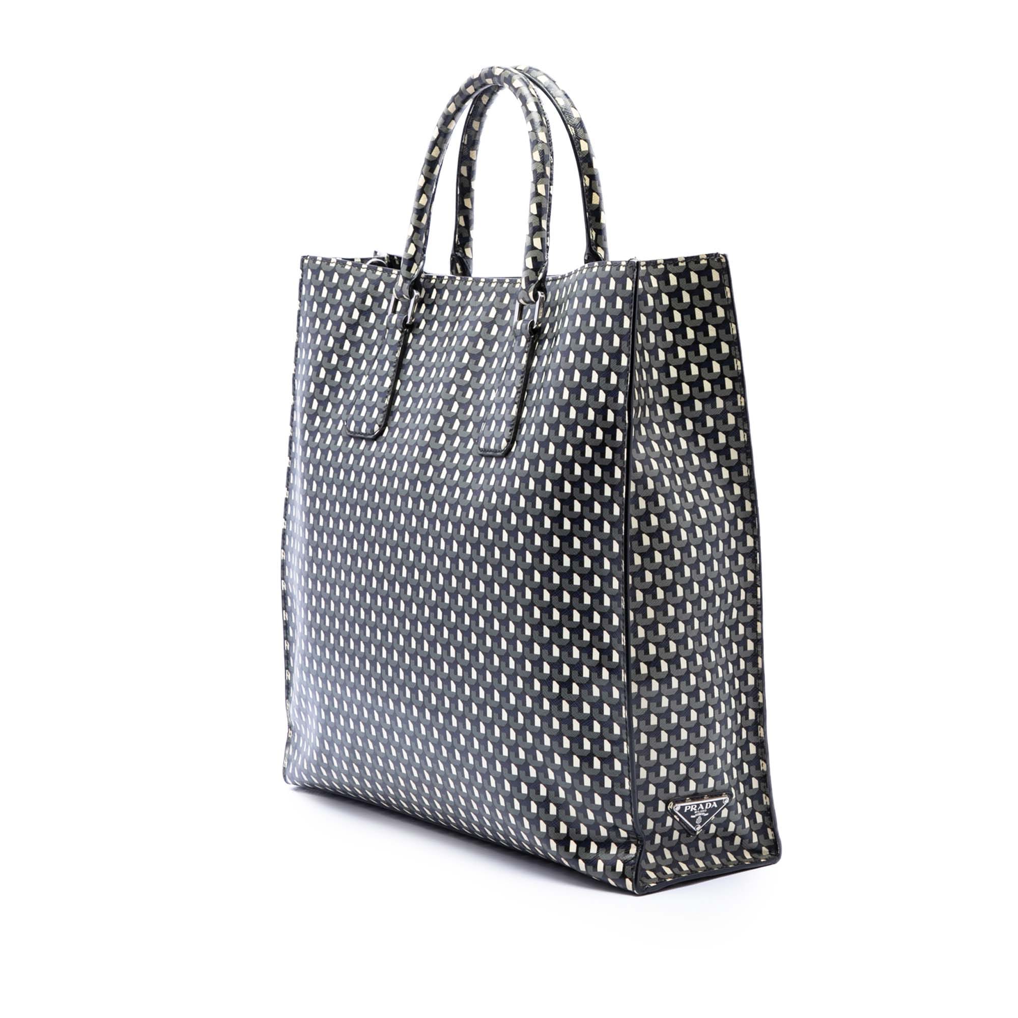 Prada Saffiano Stampato Shopping Tote