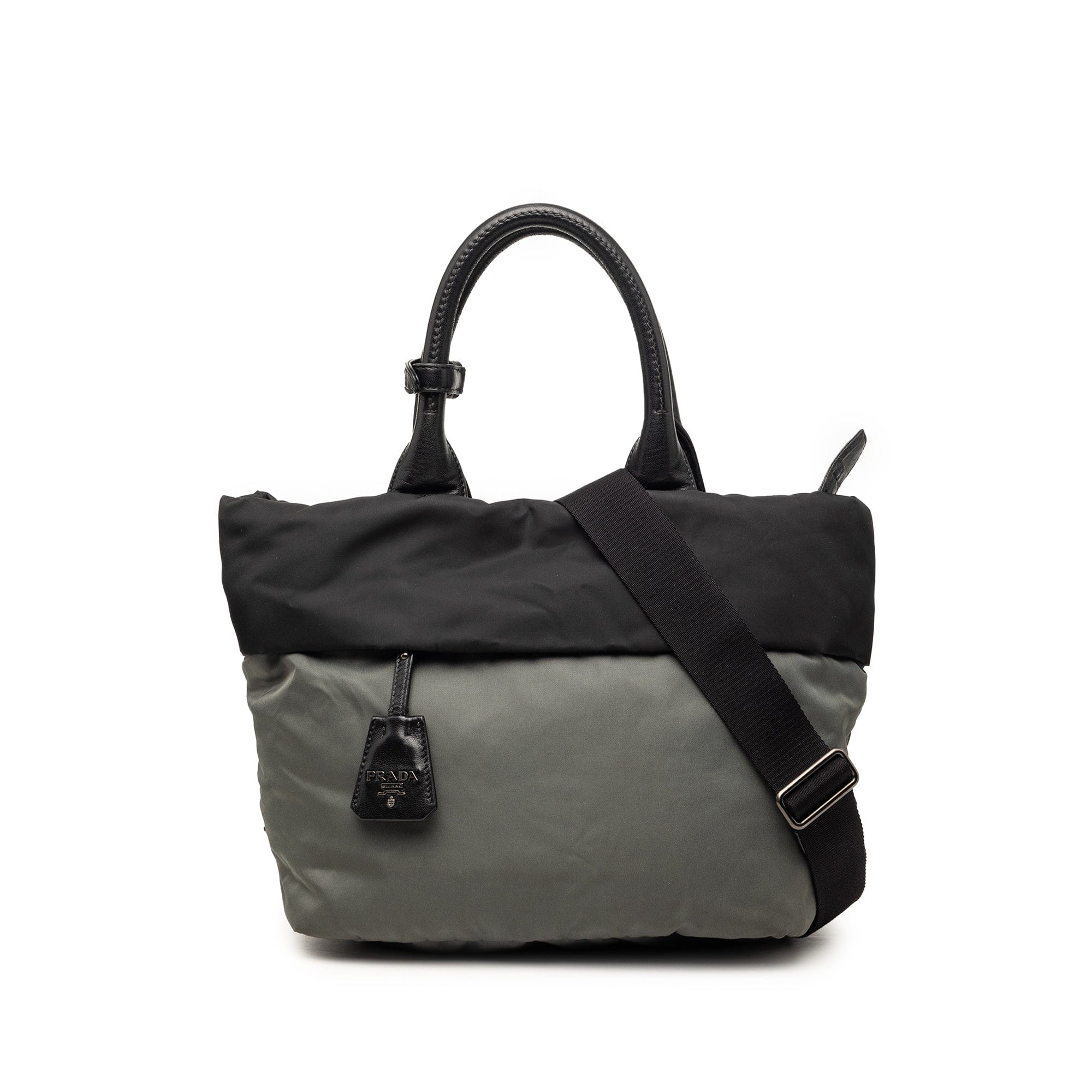 Prada Bicolor Tessuto Reversible Tote