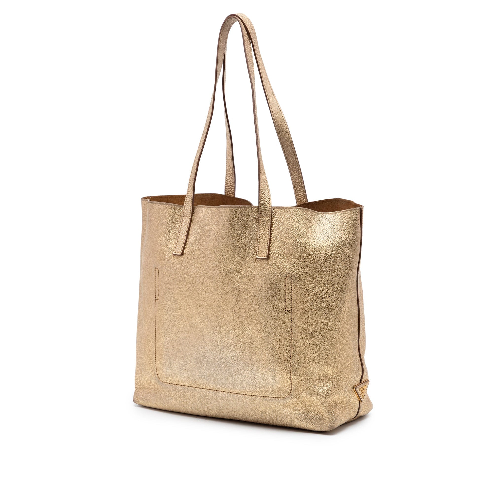 Prada Metallic Vitello Daino Tote
