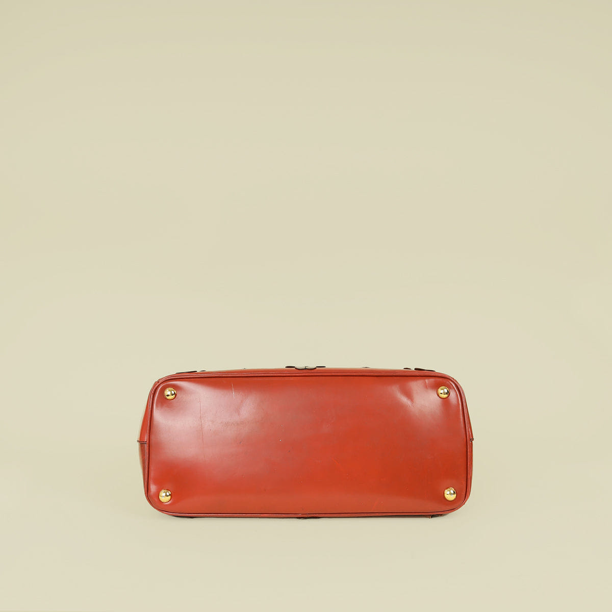Prada Rust Orange Floral Appliqué Galleria Tote Bag