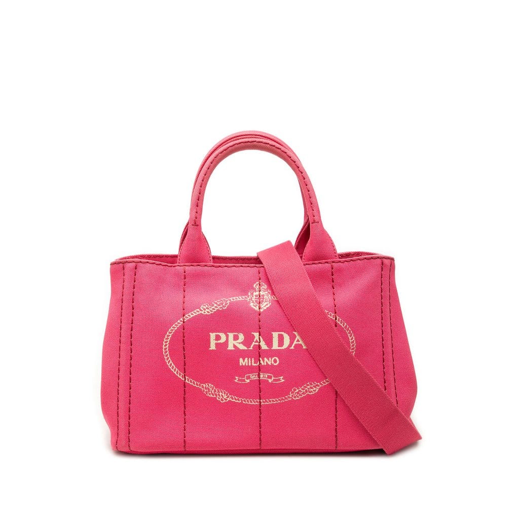 Prada Small Canvas Canapa Logo Tote