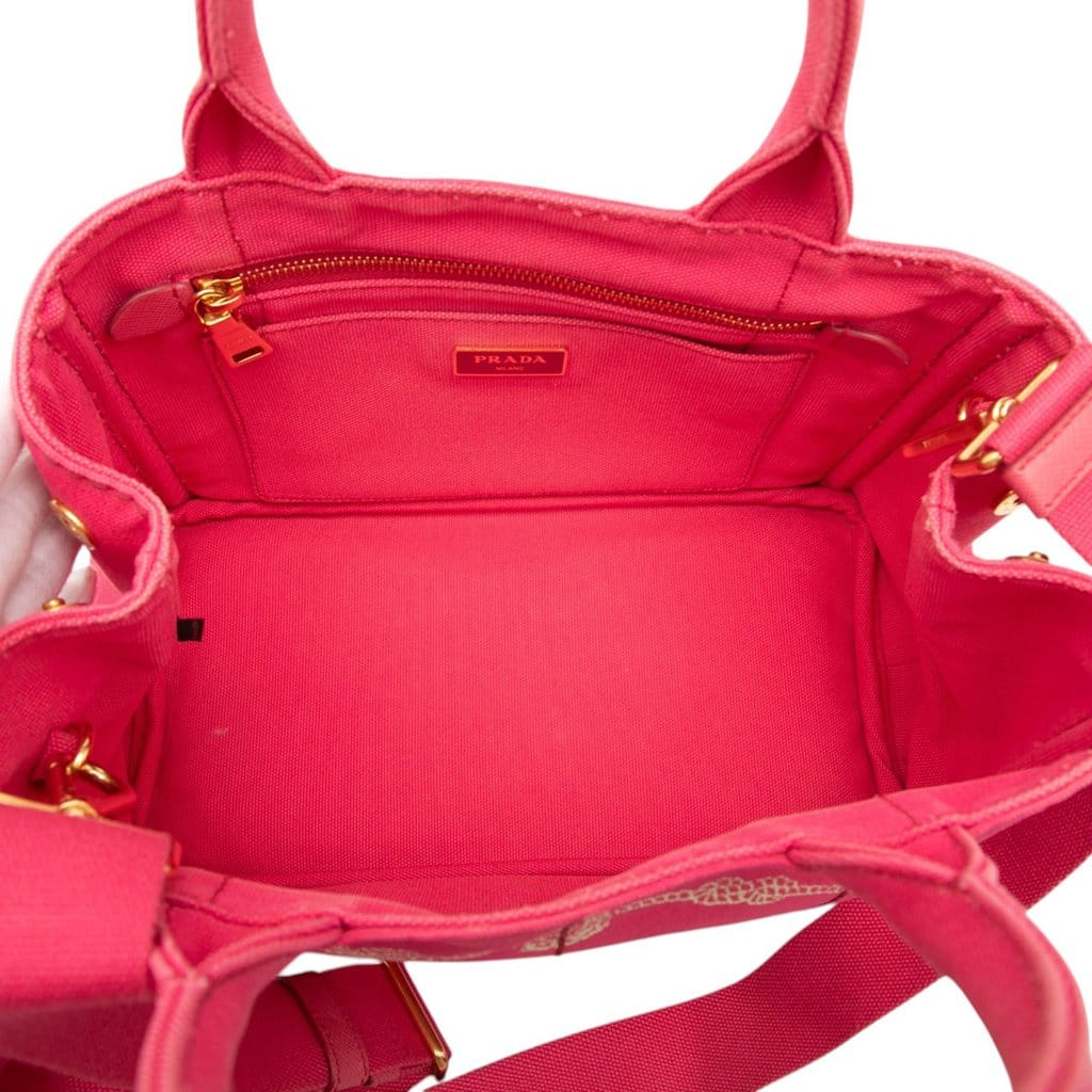 Prada Small Canvas Canapa Logo Tote