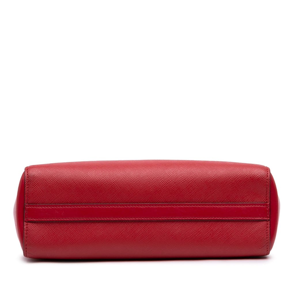 Prada Soft Calf Trimmed Saffiano Convertible Tote
