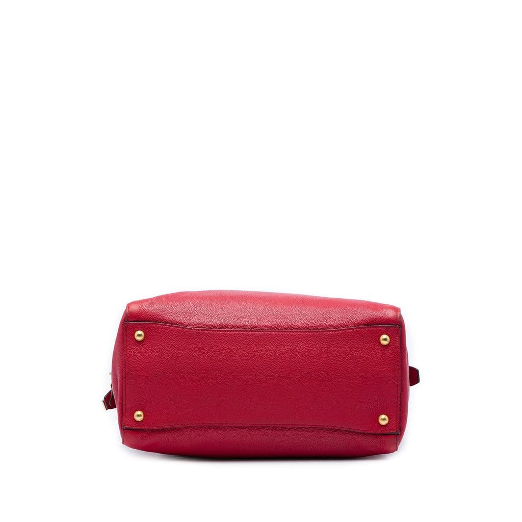 Prada Vitello Daino Zip Top Convertible Tote