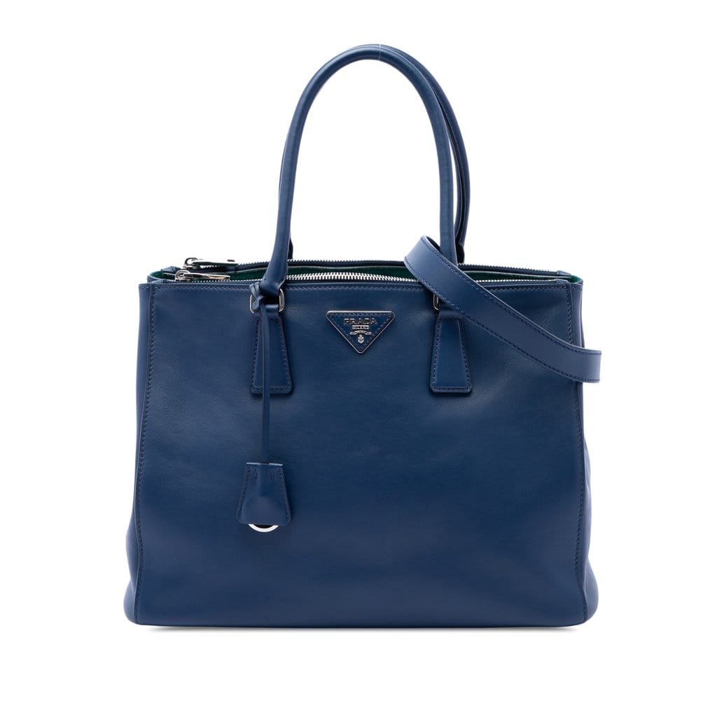 Prada Medium Soft Calf Galleria Double Zip Tote