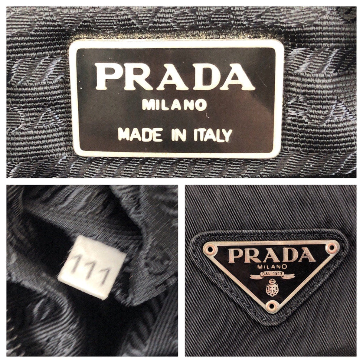 Prada Nylon Tessuto Triangle Logo Tote