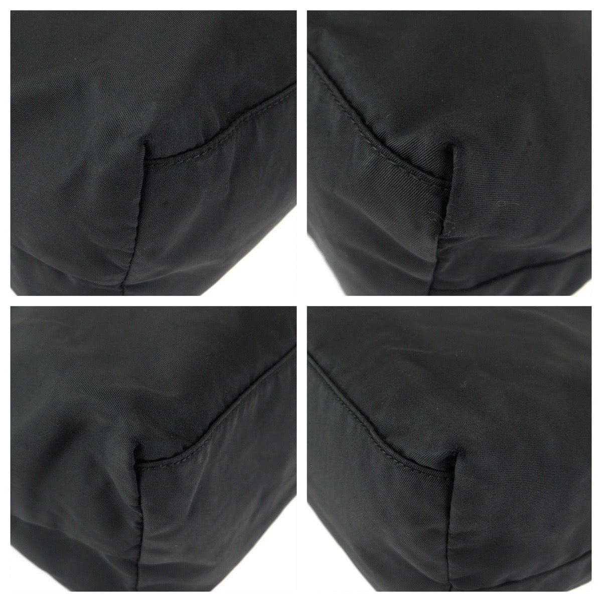 Prada Nylon Leather Tessuto Logo Tote Bag