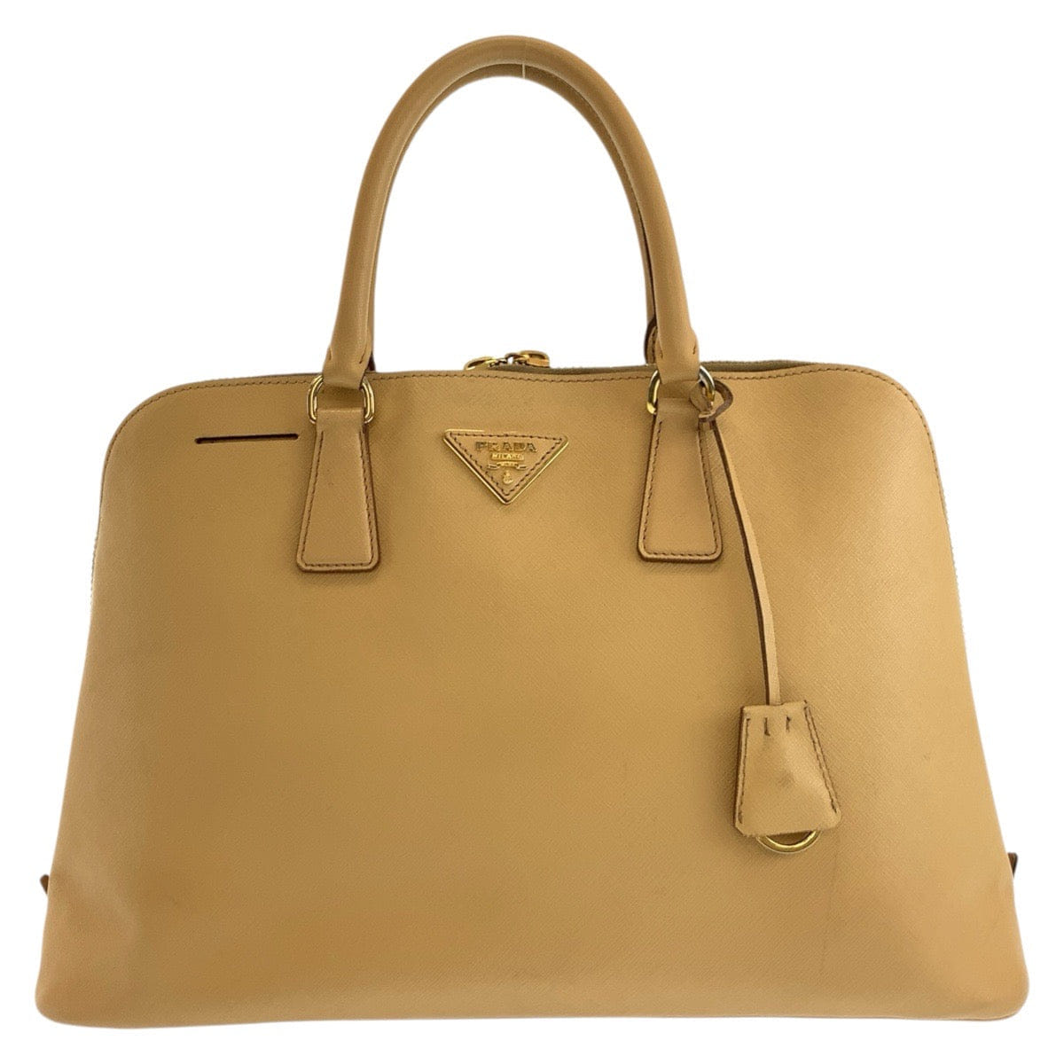 Prada Saffiano Leather Triangle Logo Tote