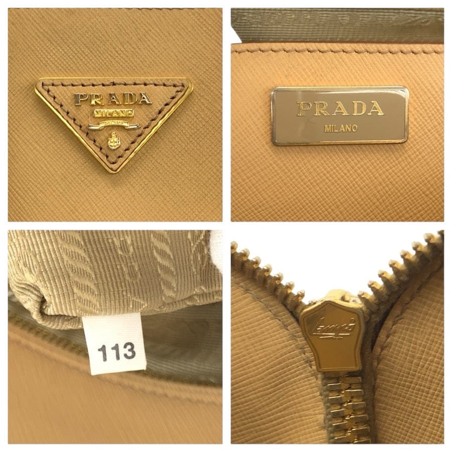 Prada Saffiano Leather Triangle Logo Tote